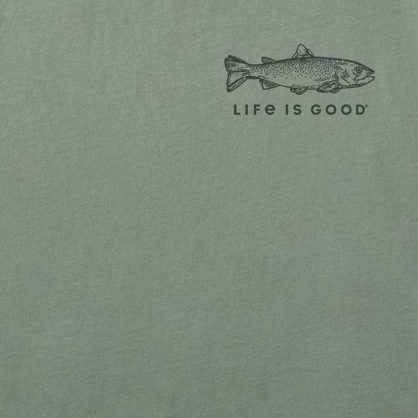 Men's Etched Simple Fish Long Sleeve Crusher Tee