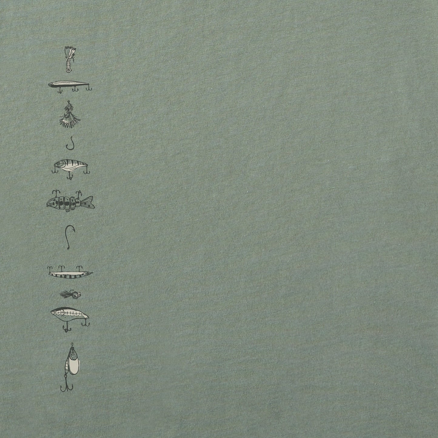 Men's Etched Simple Fish Long Sleeve Crusher Tee