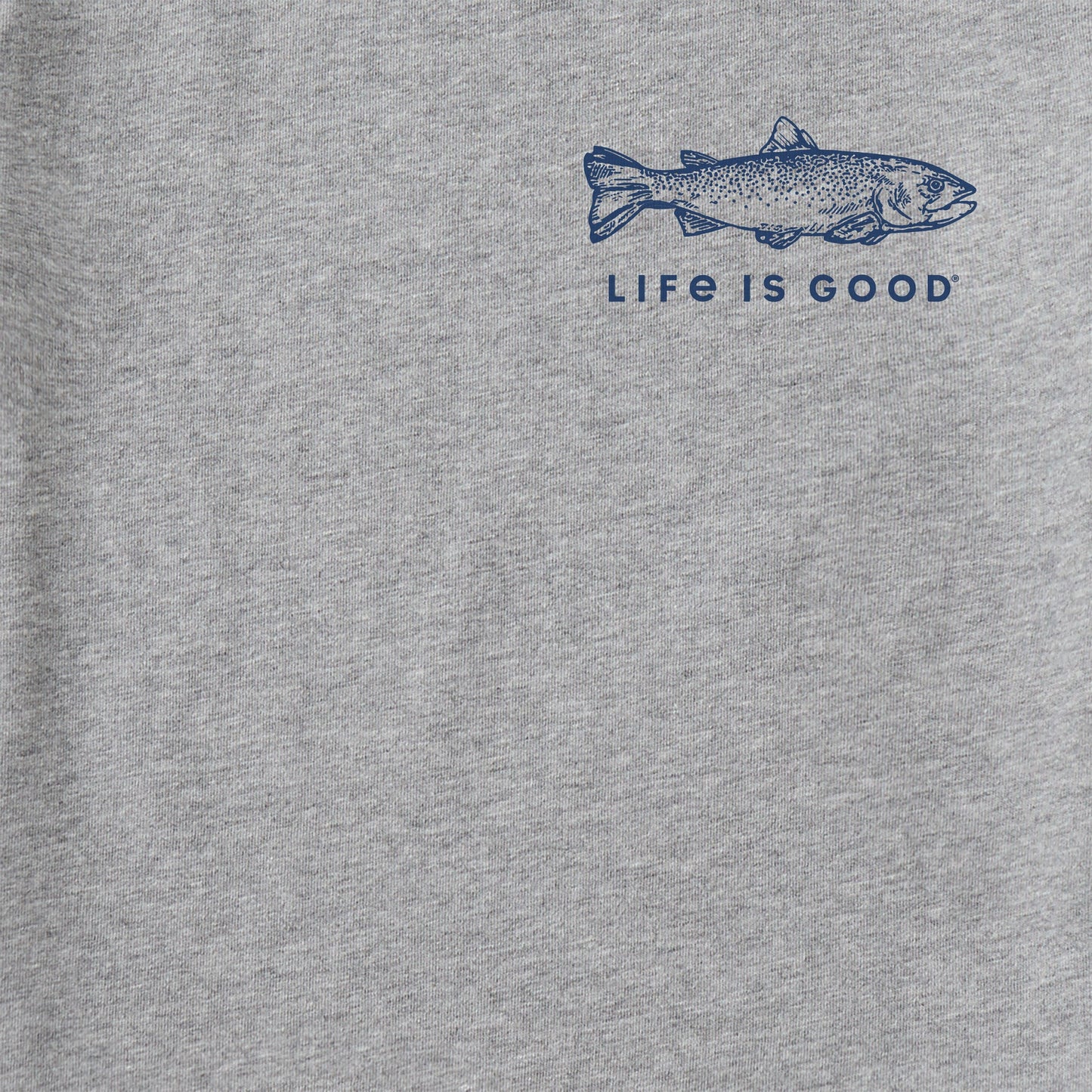 Men's Etched Simple Fish Long Sleeve Crusher Tee