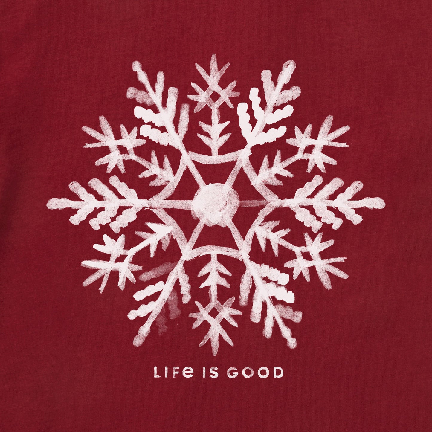 Women's Watercolor Snowflake Long Sleeve Crusher Tee