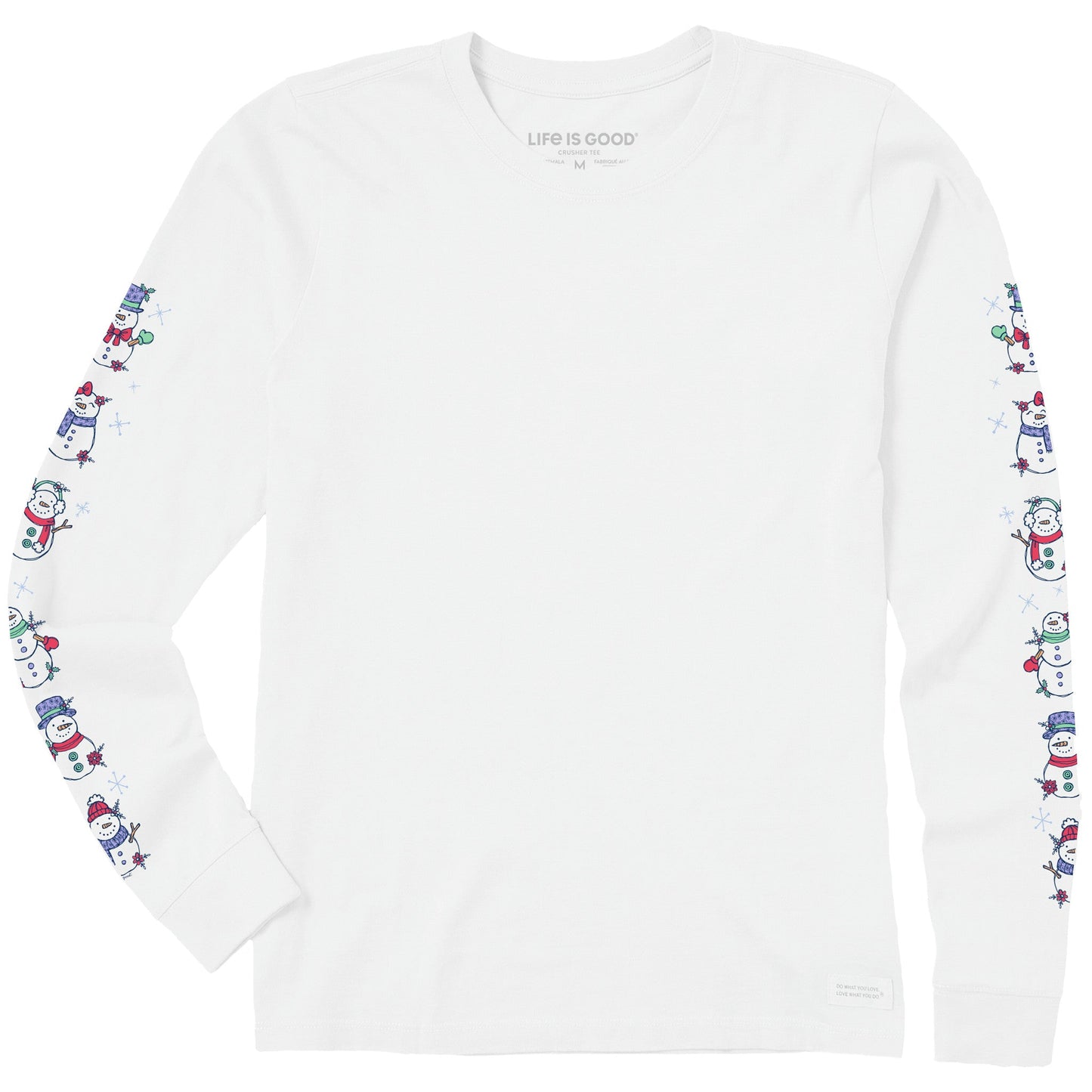 Women's Cute Snowmen Long Sleeve Crusher Tee