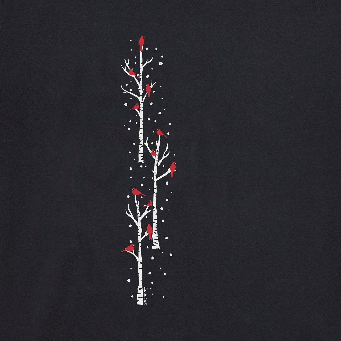 Women's Cardinal Birch Trees Long Sleeve Crusher Tee