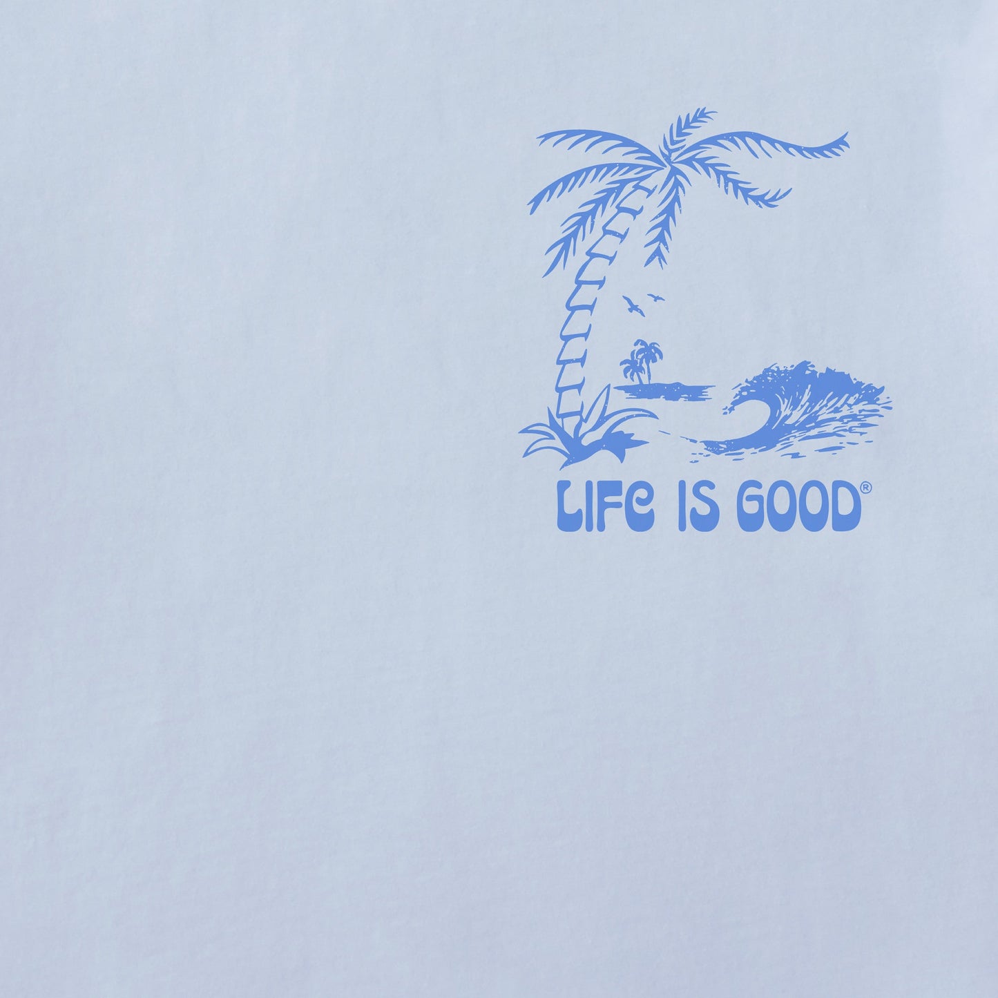 Women's Tropical Beach Scene Long Sleeve Crusher Tee