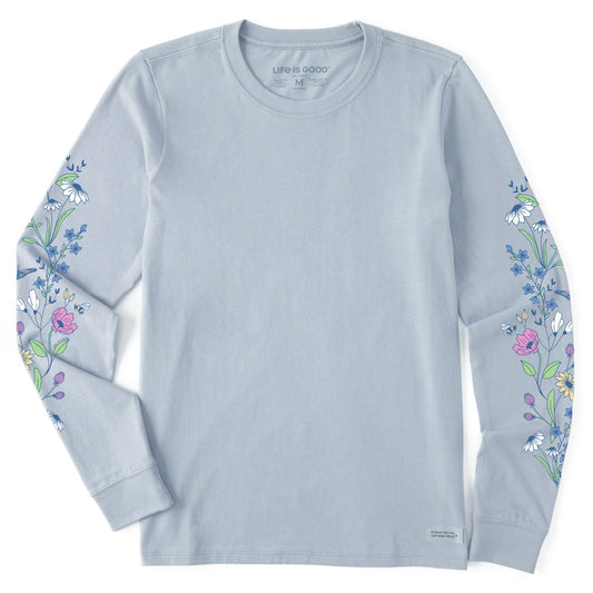 Women's Wildflowers and Bees Long Sleeve Crusher Tee