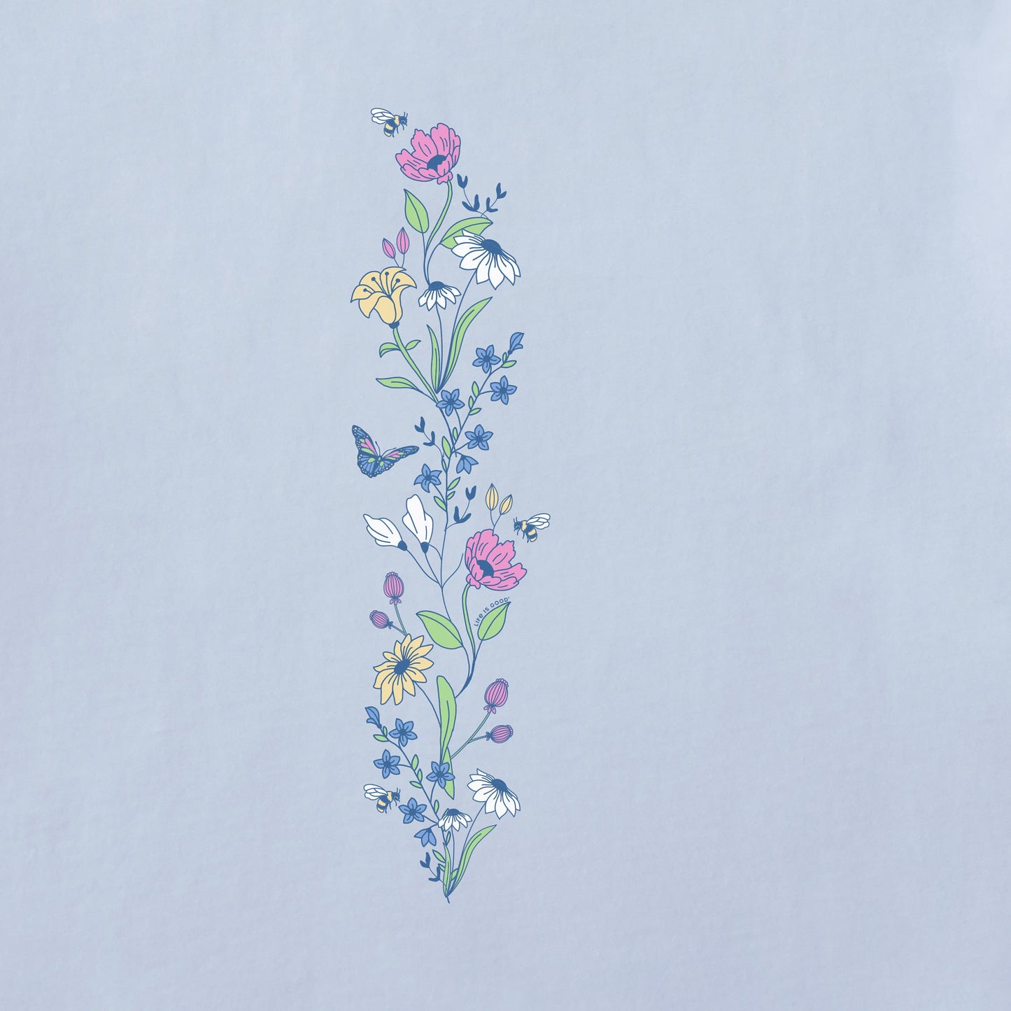 Women's Wildflowers and Bees Long Sleeve Crusher Tee