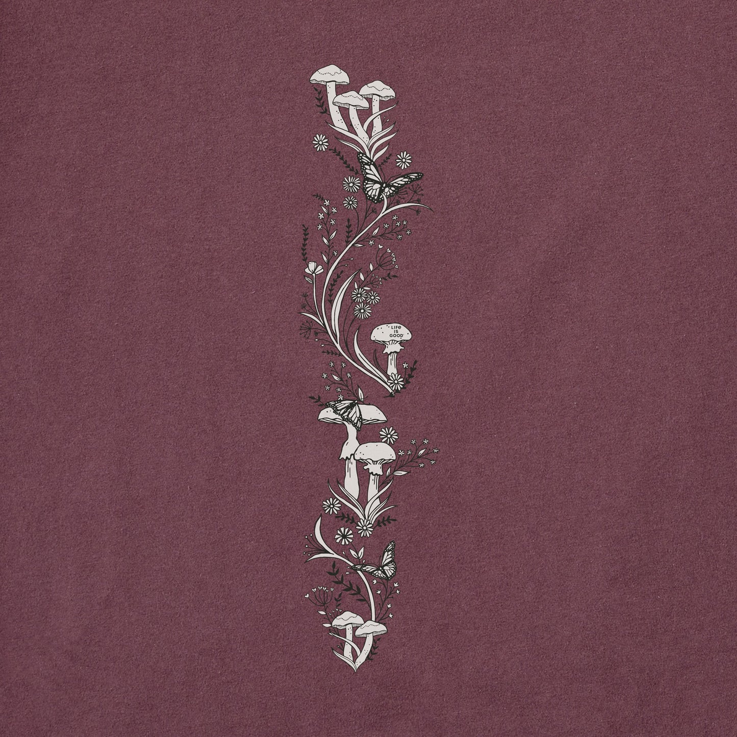 Women's Mushroom Garden Long Sleeve Crusher Tee