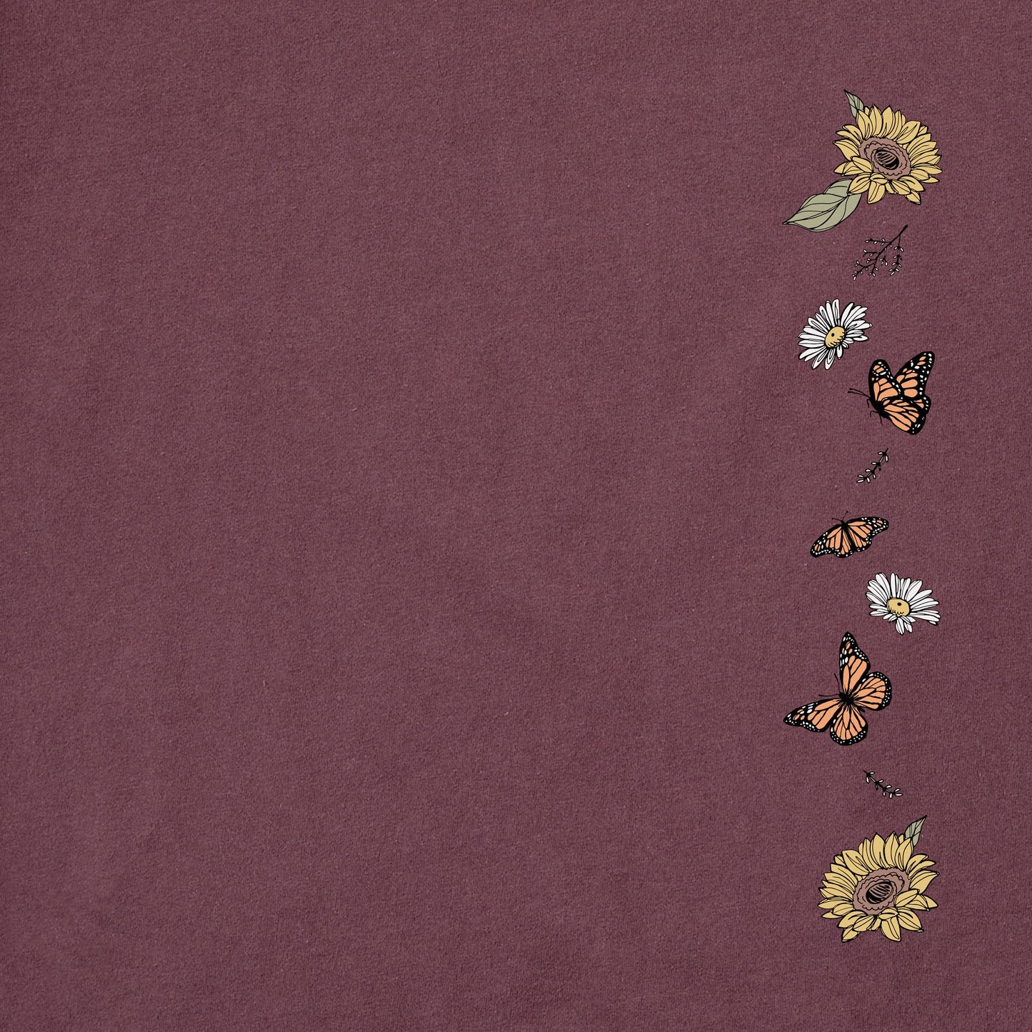 Women's Sunflower Monarch Jar Long Sleeve Crusher Tee