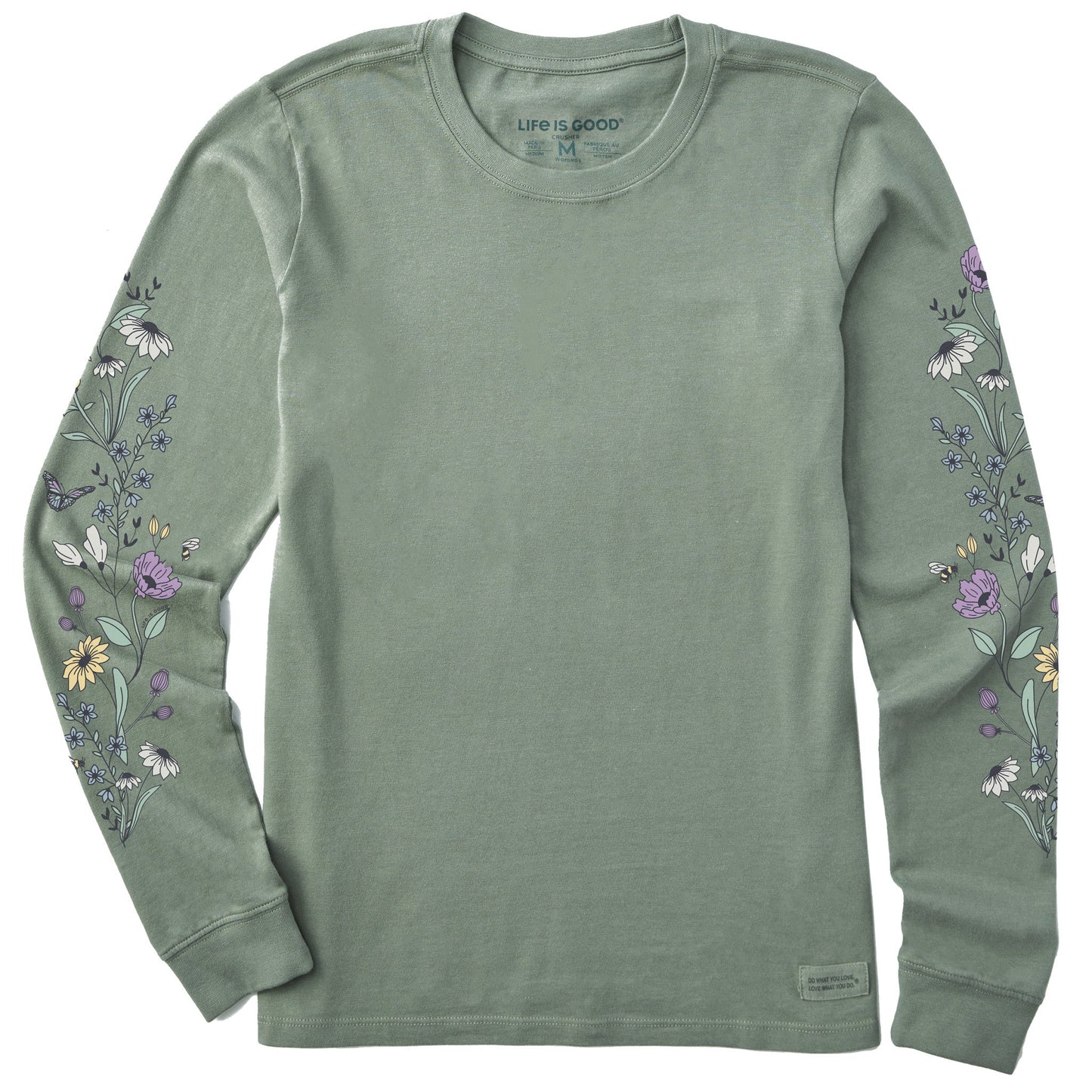 Women's Wildflowers and Bees Long Sleeve Crusher Tee