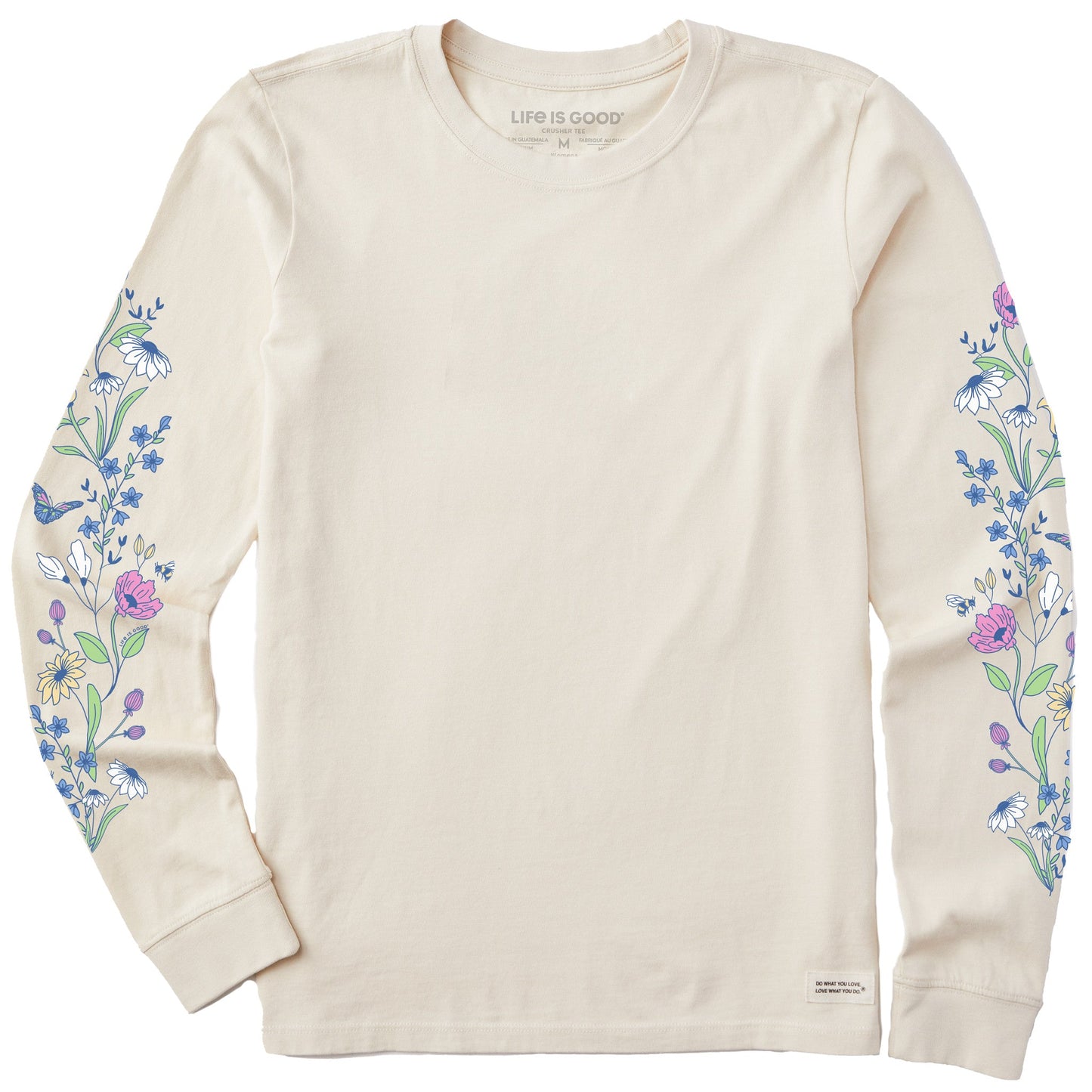 Women's Wildflowers and Bees Long Sleeve Crusher Tee