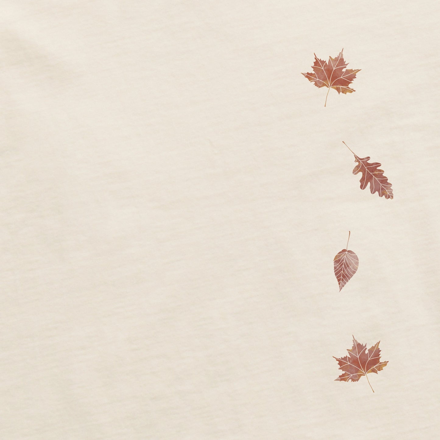 Women's Cascading Watercolor Leaves Long Sleeve Crusher Tee