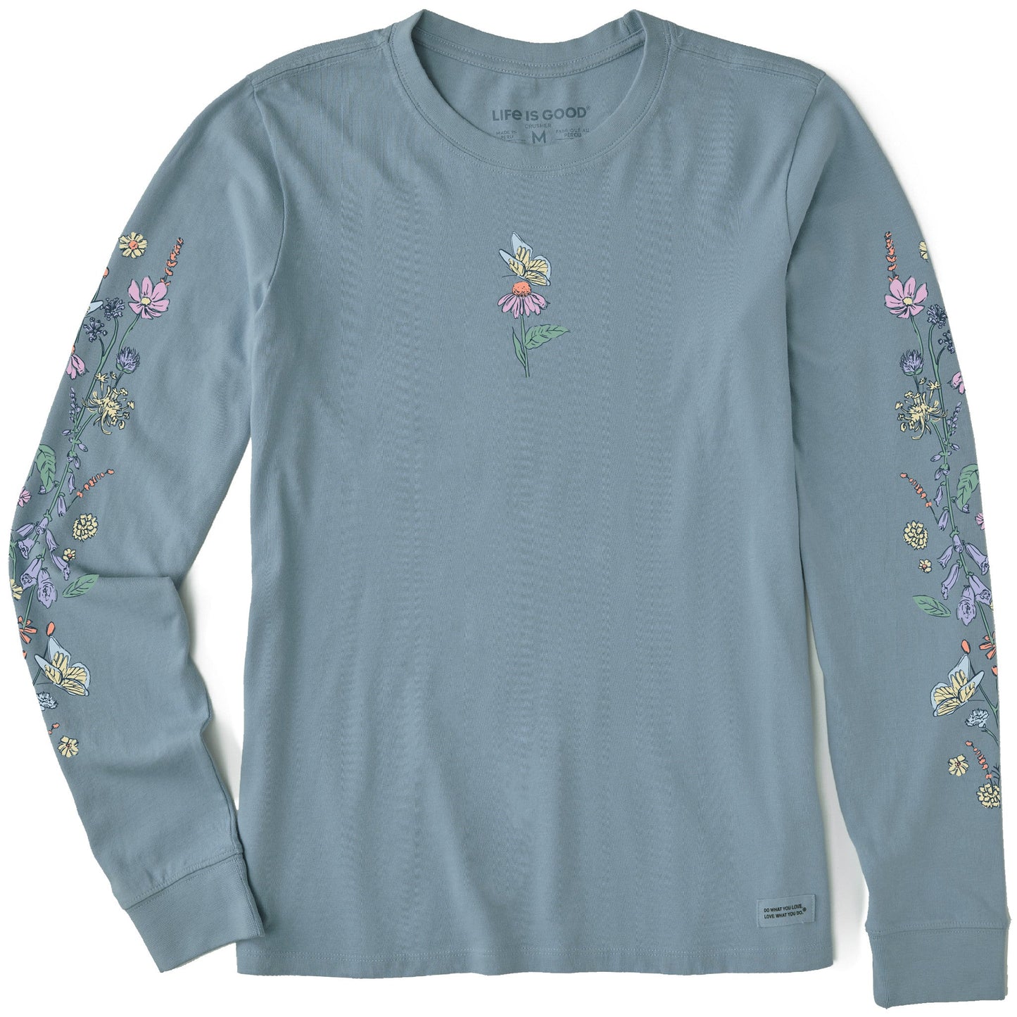 Women's Butterflies & Wildflowers Long Sleeve Crusher Tee