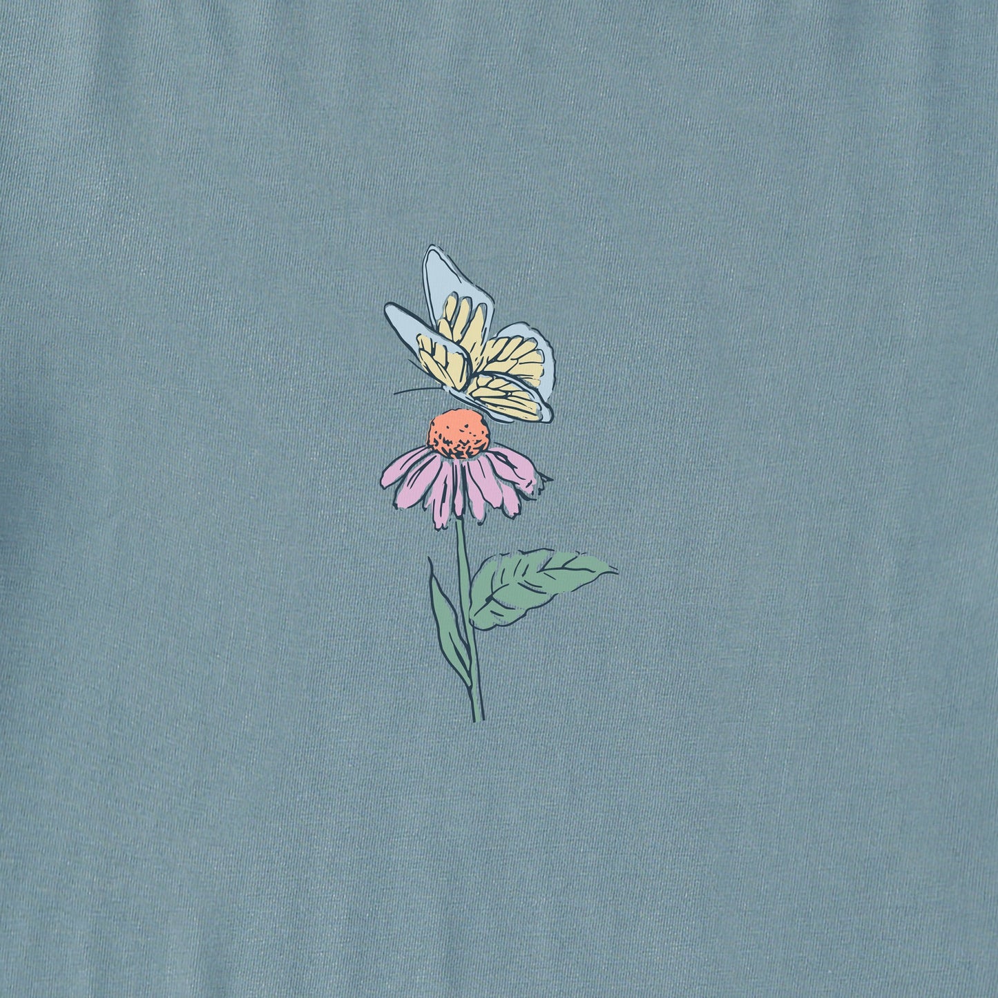 Women's Butterflies & Wildflowers Long Sleeve Crusher Tee