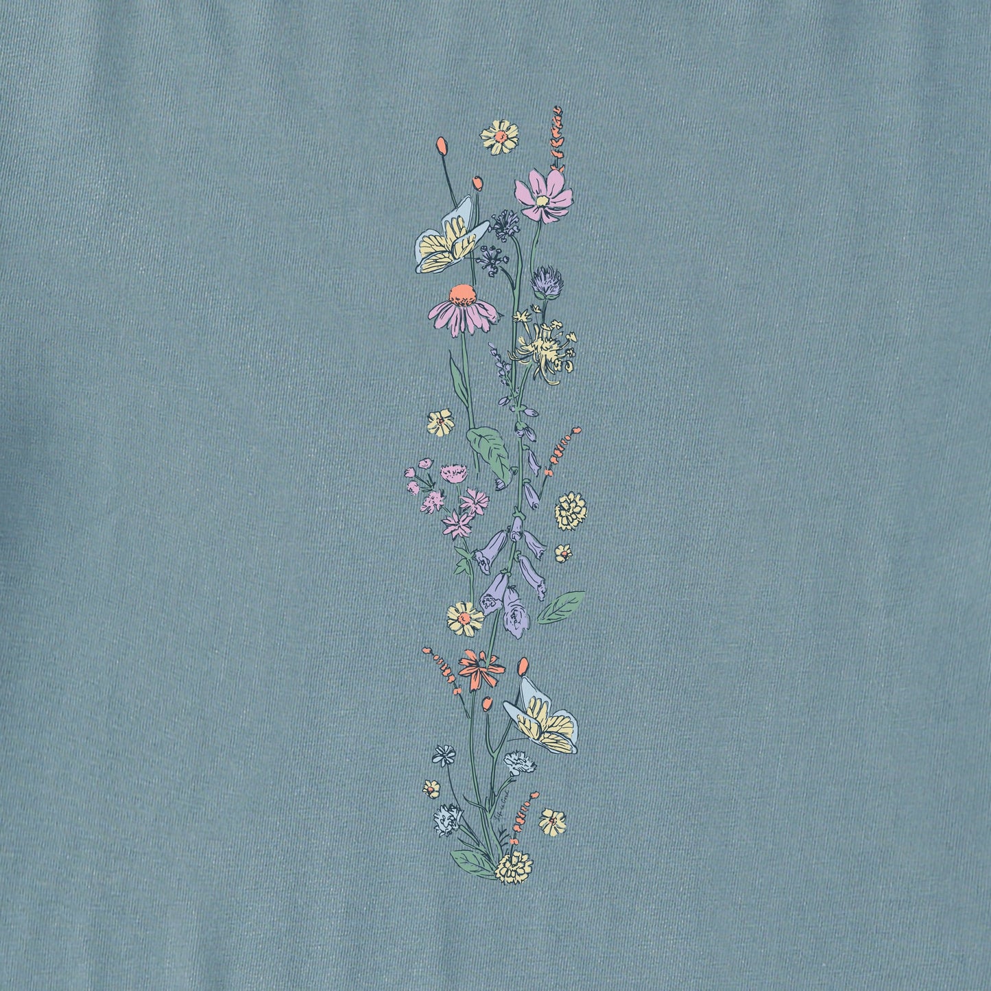 Women's Butterflies & Wildflowers Long Sleeve Crusher Tee