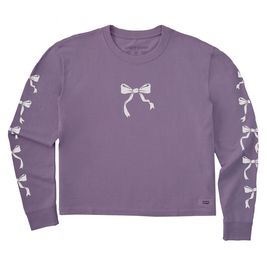 Women's Bows Long Sleeve Crusher Boxy Tee