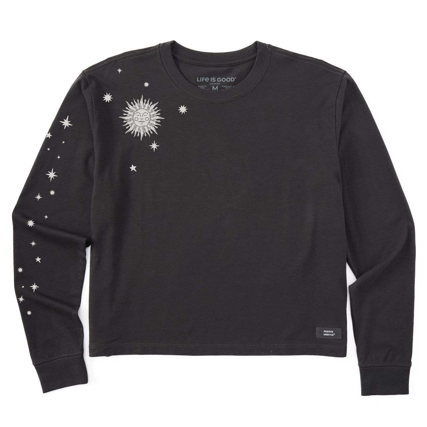 Women's Celestial Sky Long Sleeve Crusher Boxy Tee