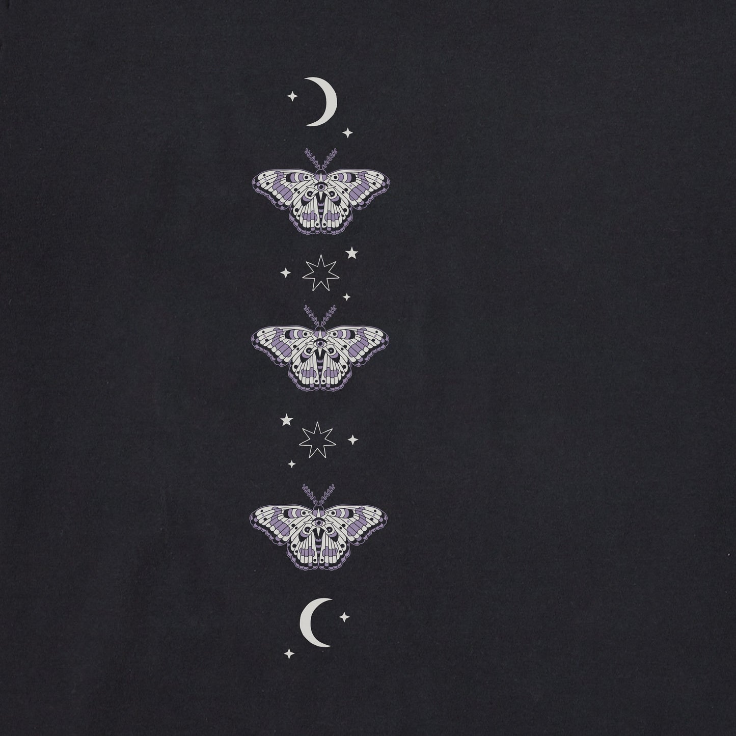 Women's Trust the Universe Moth Long Sleeve Crusher Boxy Tee