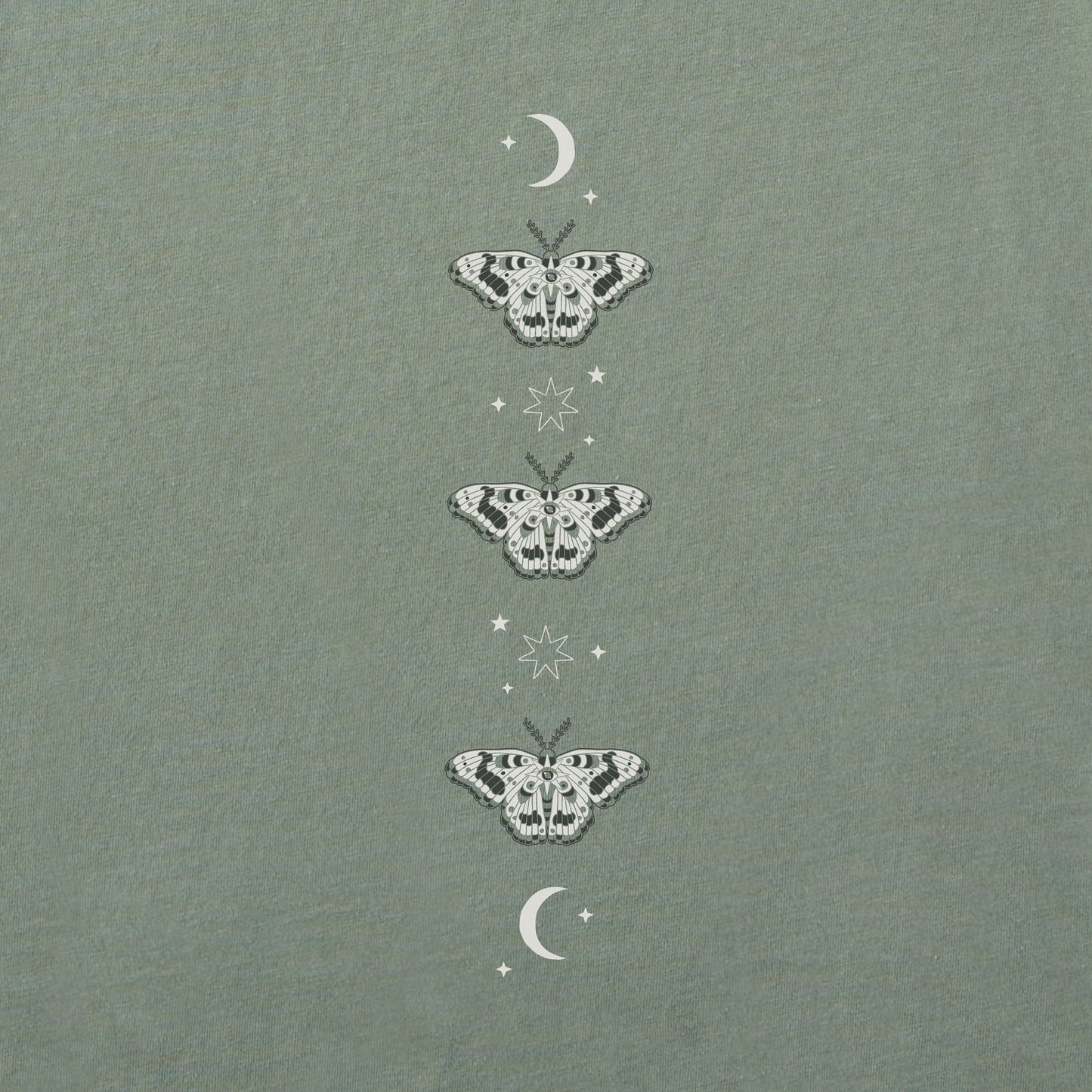 Women's Trust the Universe Moth Long Sleeve Crusher Boxy Tee