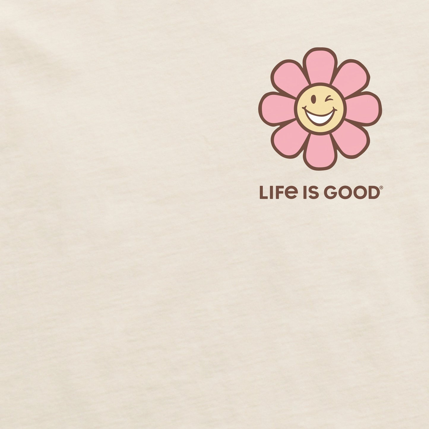 Women's Groovy Smiley Daisies Long Sleeve Crusher Boxy Tee