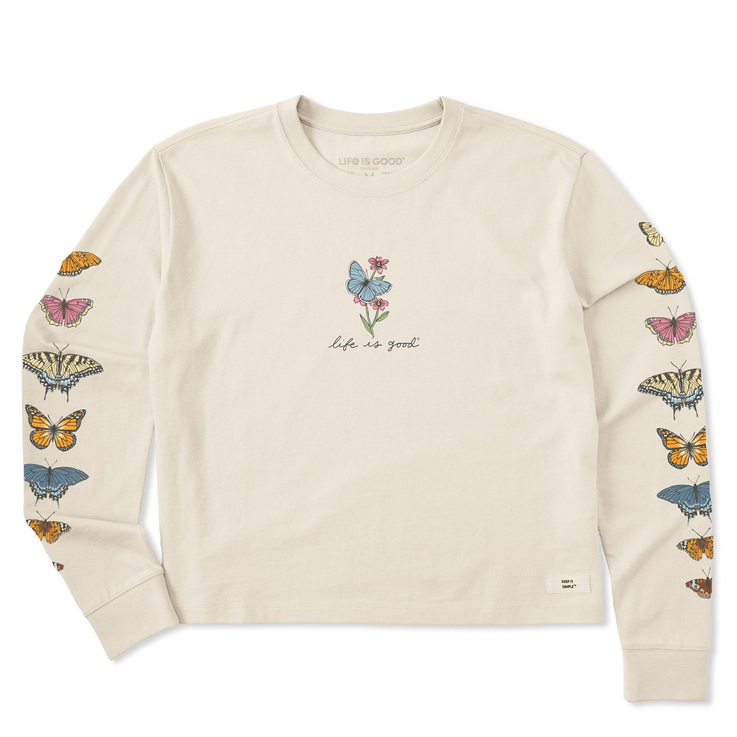 Women's Butterfly Flight Long Sleeve Crusher Boxy Tee