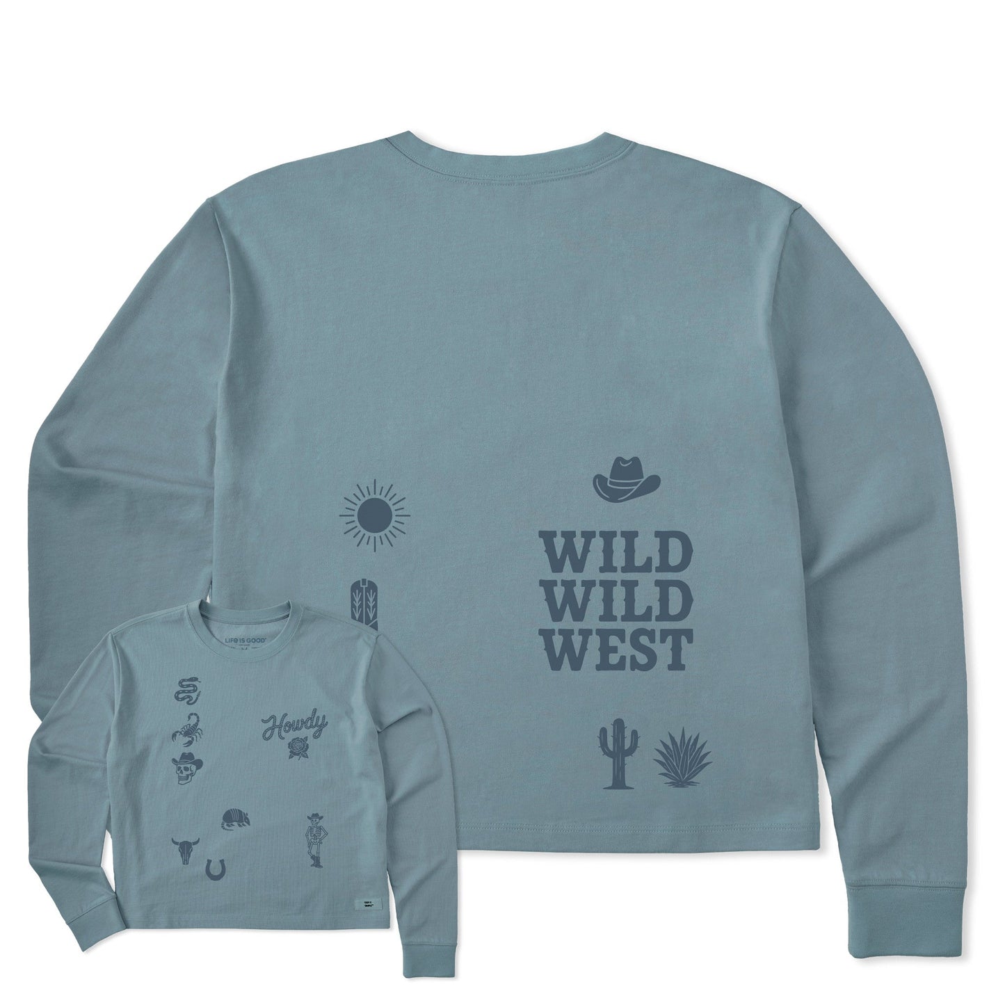 Women's Cowboy Medley Long Sleeve Crusher Boxy Tee