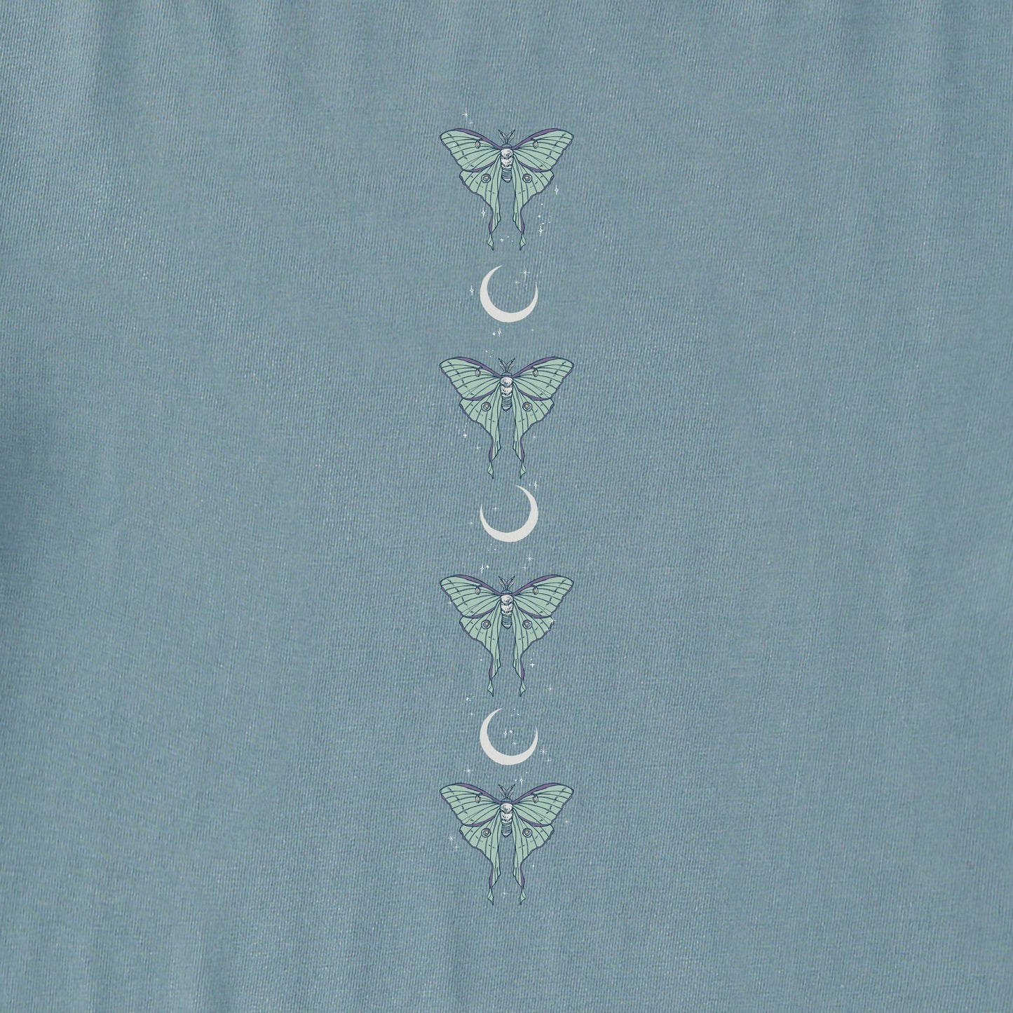 Women's Celestial Luna Moth Long Sleeve Crusher Boxy Tee