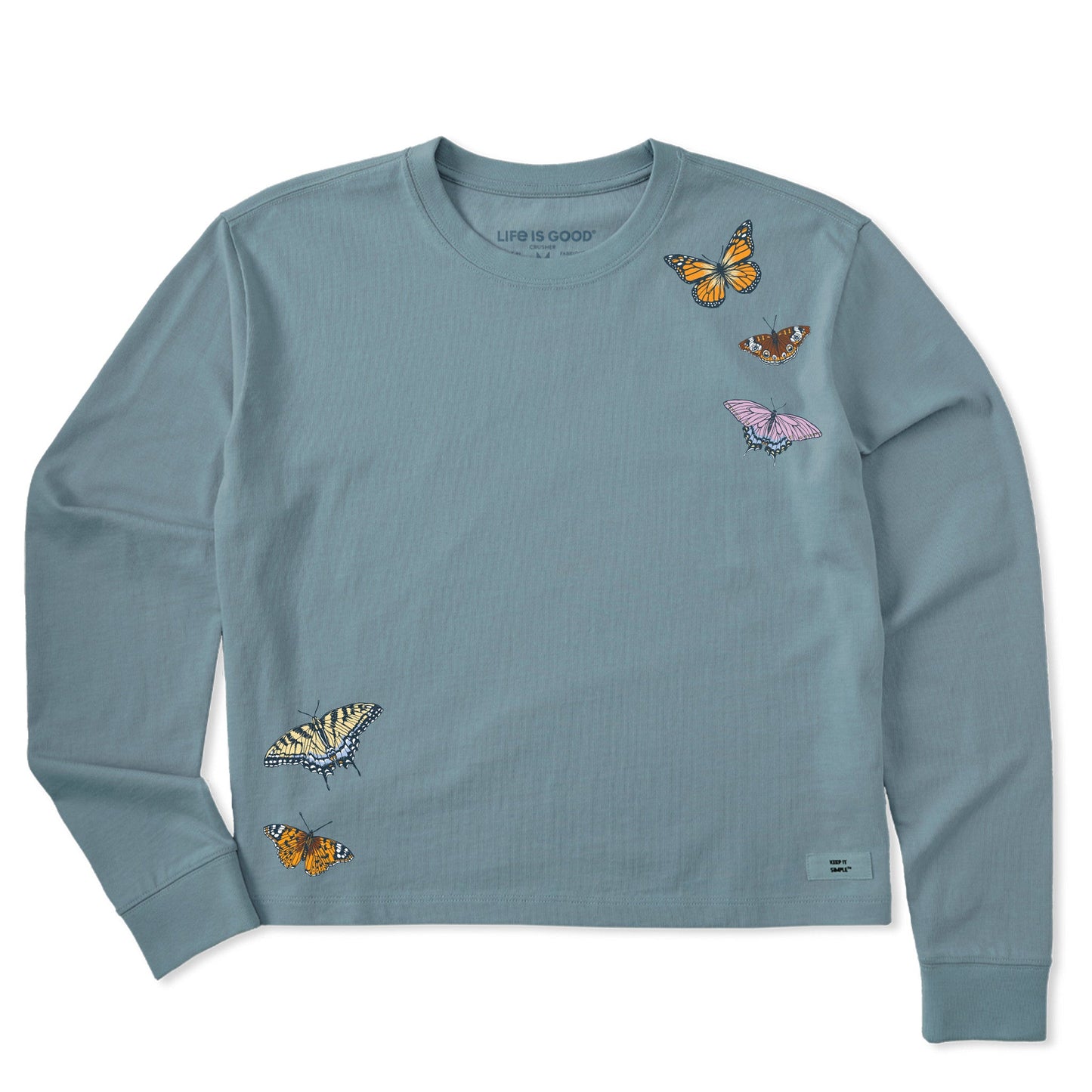 Women's Butterfly Landing Long Sleeve Crusher Boxy Tee