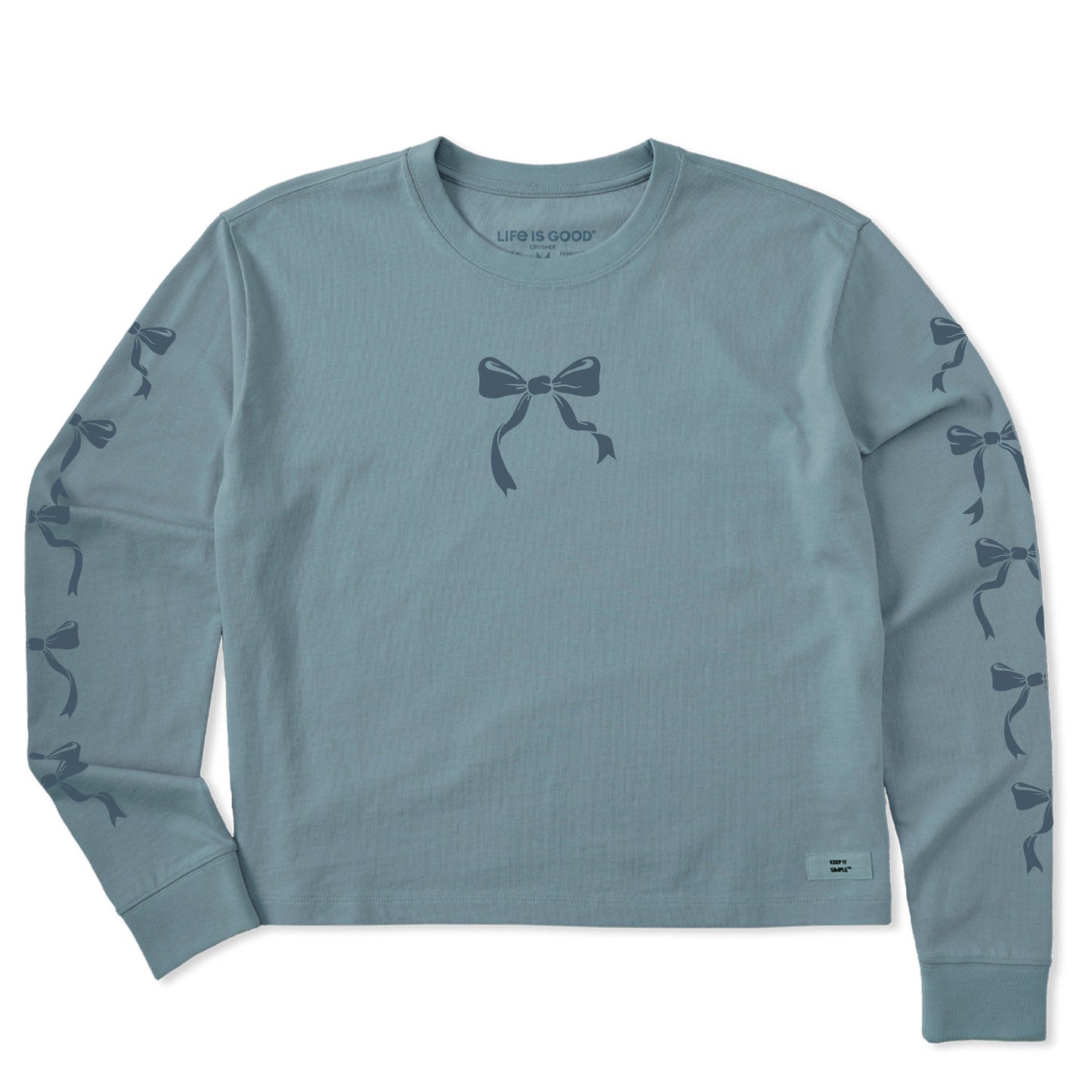 Women's Bows Long Sleeve Crusher Boxy Tee