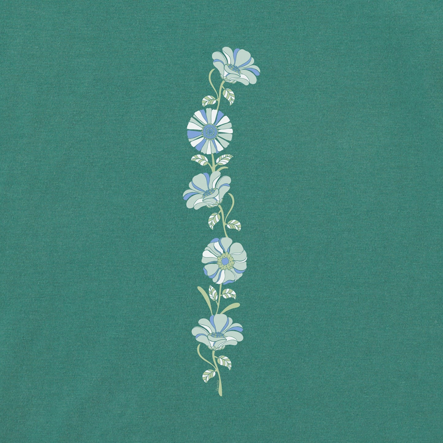 Women's Grow Through Retro Flowers Long Sleeve Crusher Boxy Tee