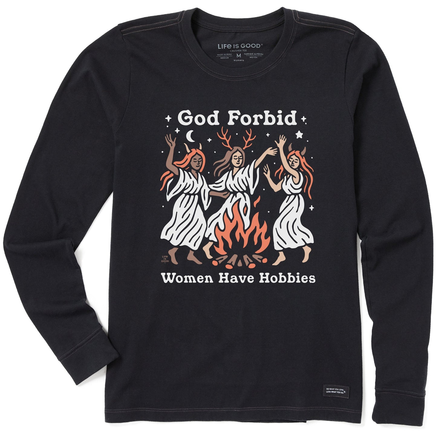 Women's Bonfire Hobbies Long Sleeve Crusher Tee