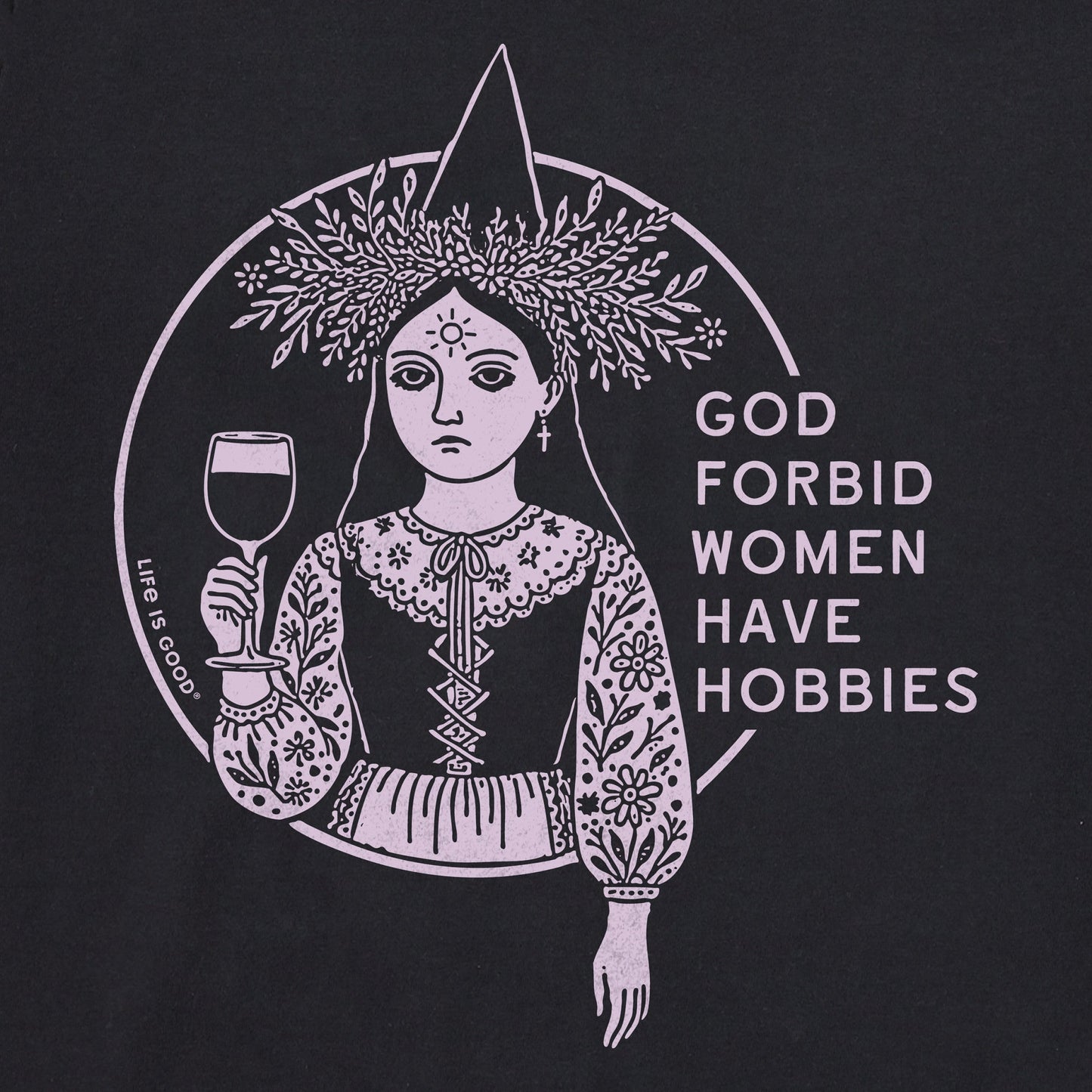 Women's Flower Hobbies Long Sleeve Crusher Tee