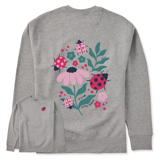 Adult Unisex It's the Little Ladybug Things Every Wear Crew Sweatshirt