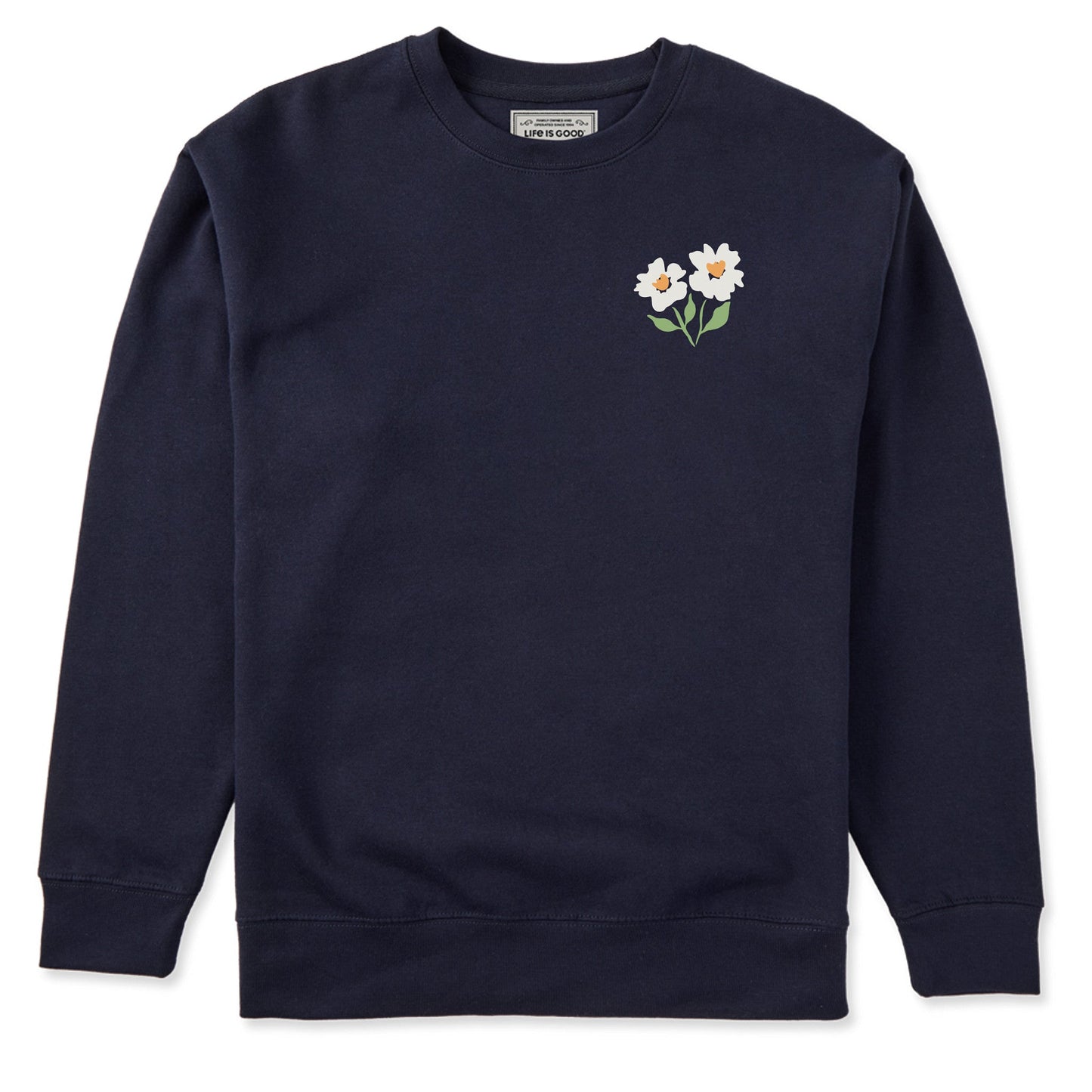 Adult Unisex Flower Duo Every Wear Crew Sweatshirt