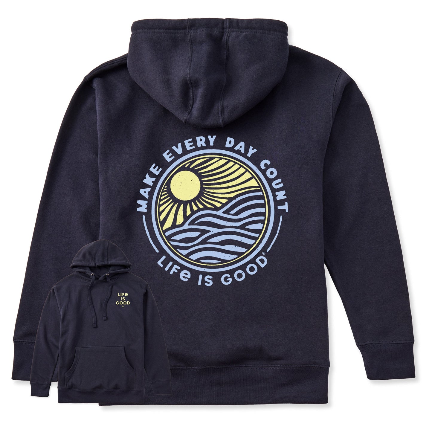 Adult Unisex Make Every Day Count Sunset Every Wear Hoodie Sweatshirt