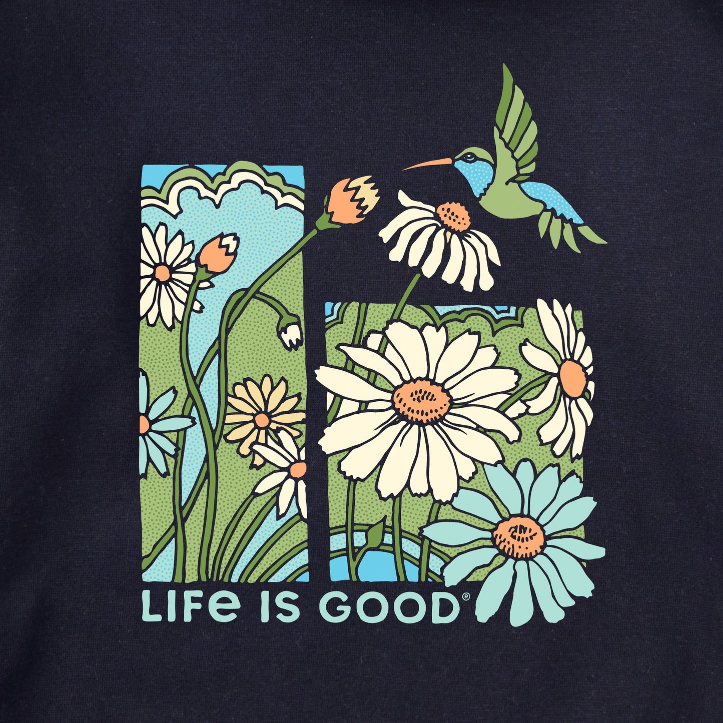 Adult Unisex Life is Good Hummingbird Every Wear Hoodie Sweatshirt