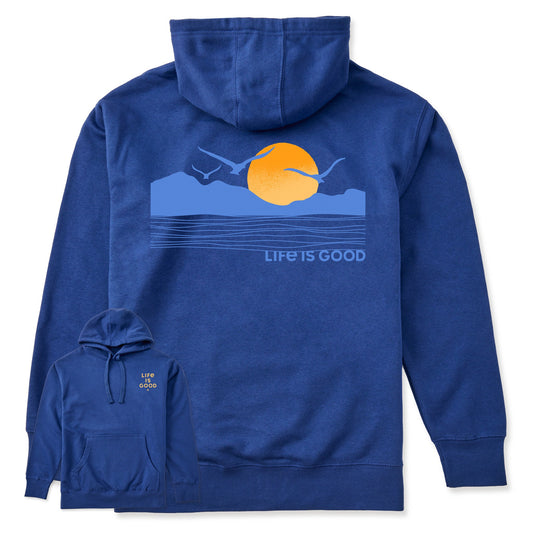 Adult Unisex Life is Good Sunset Birds Every Wear Hoodie Sweatshirt