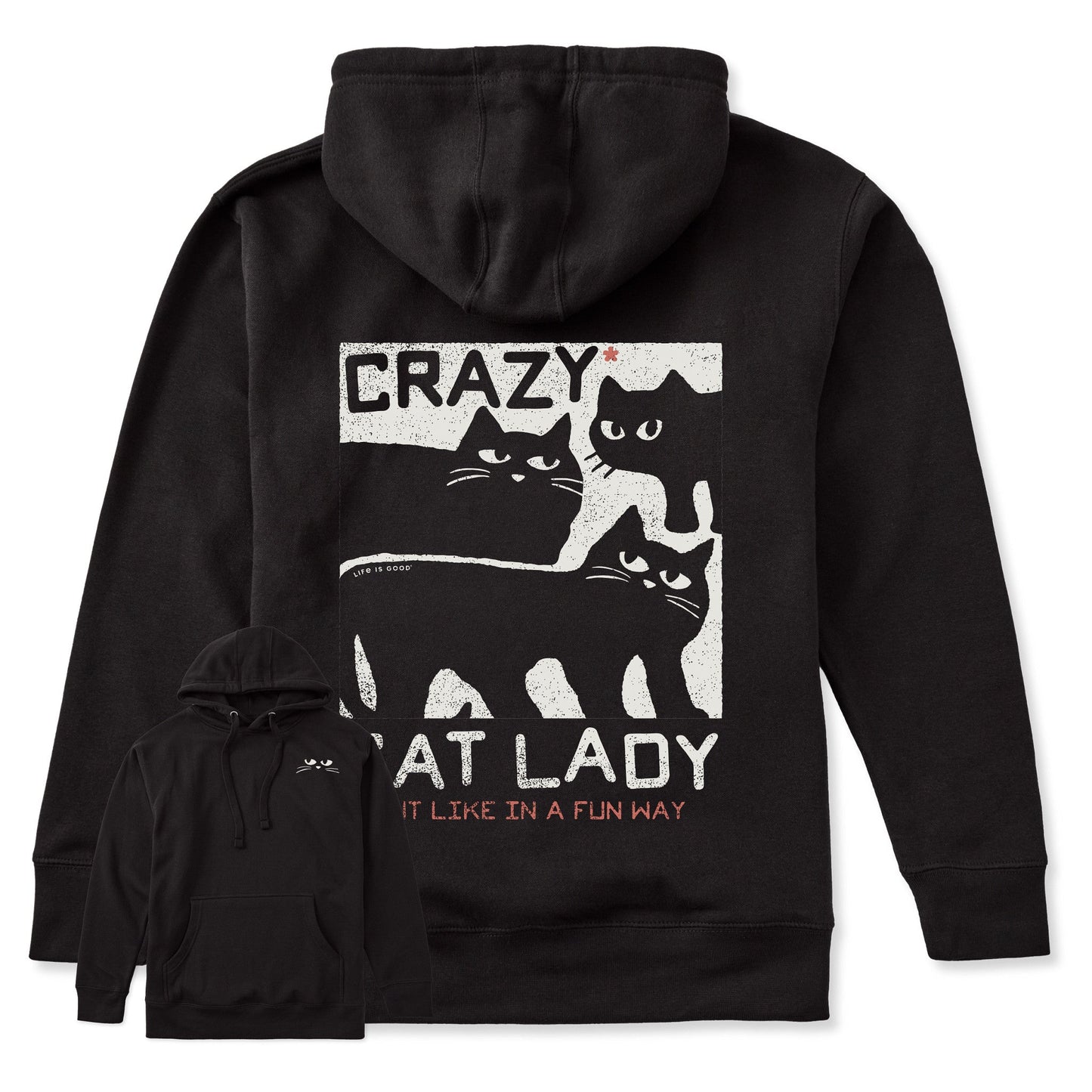 Adult Unisex Crazy Cat Lady Every Wear Hoodie Sweatshirt