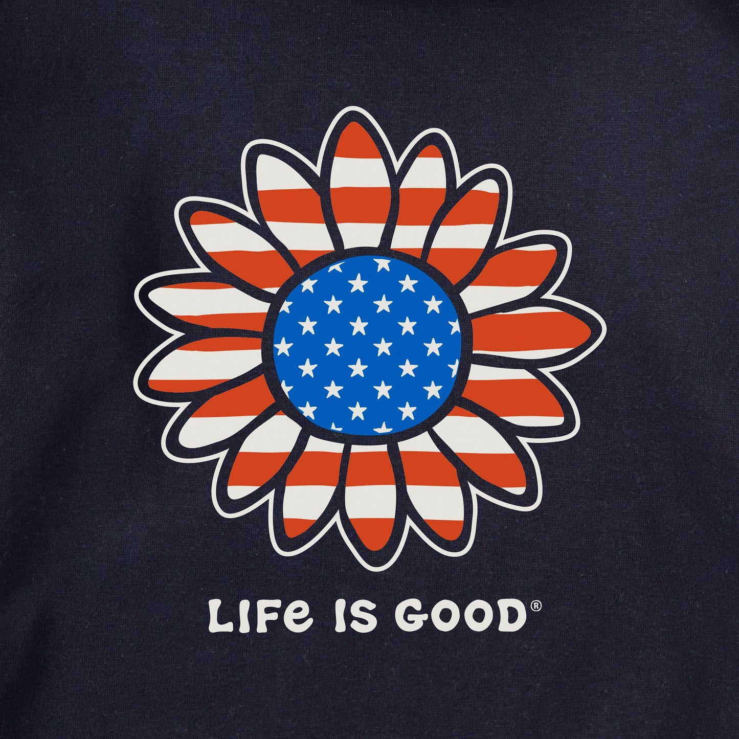 Adult Unisex Vintage Patriotic Sunflower Every Wear Hoodie Sweatshirt