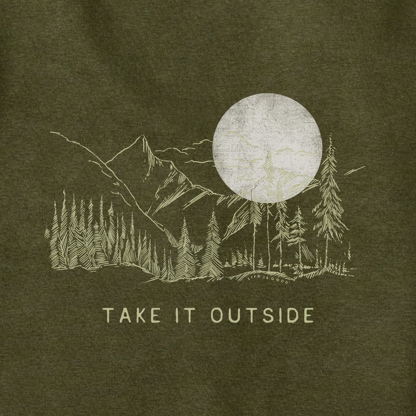 Adult Unisex Take it Outside Sketch Mountain Every Wear Hoodie Sweatshirt