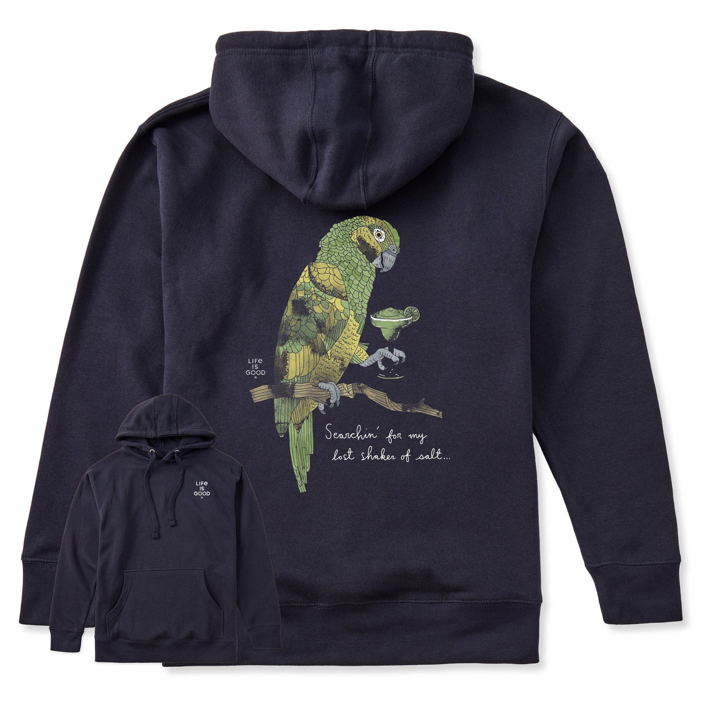 Adult Unisex Margarita Parrot Every Wear Hoodie Sweatshirt