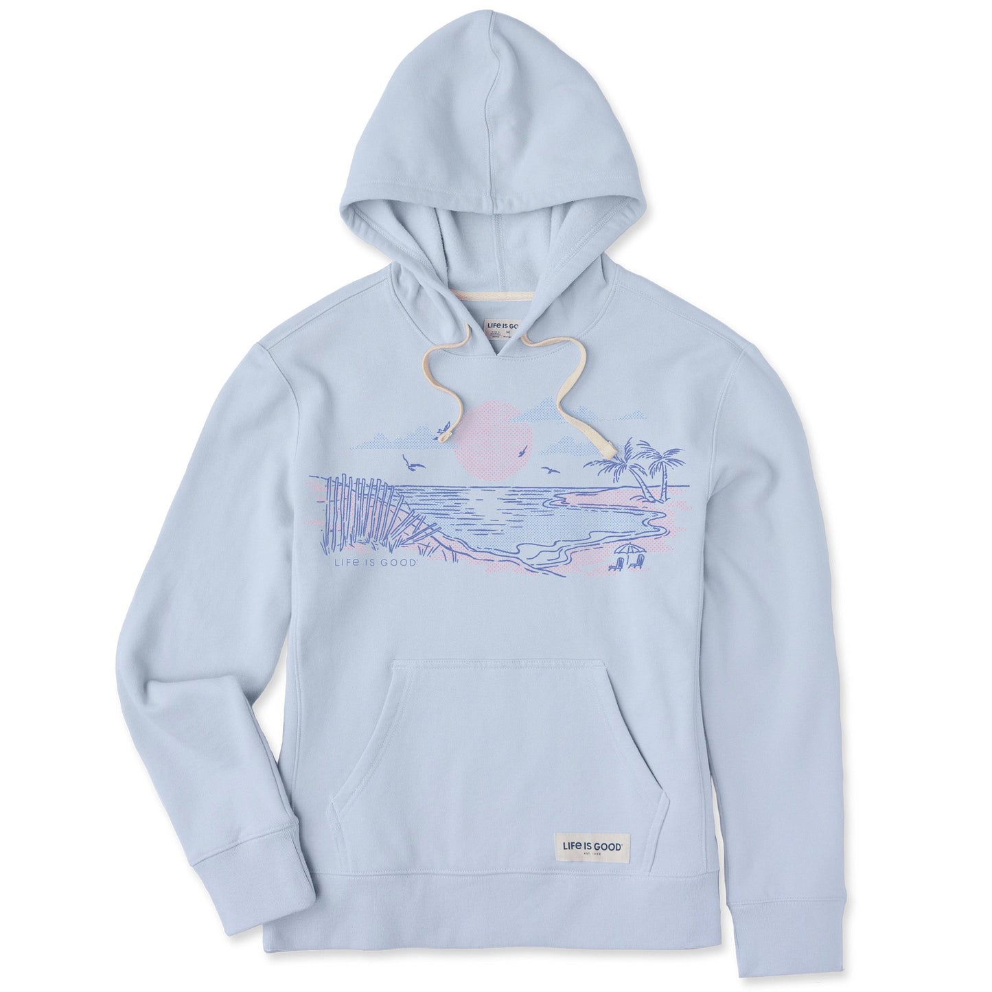 Women's Halftone Beach Vibes Simply True Fleece Hoodie