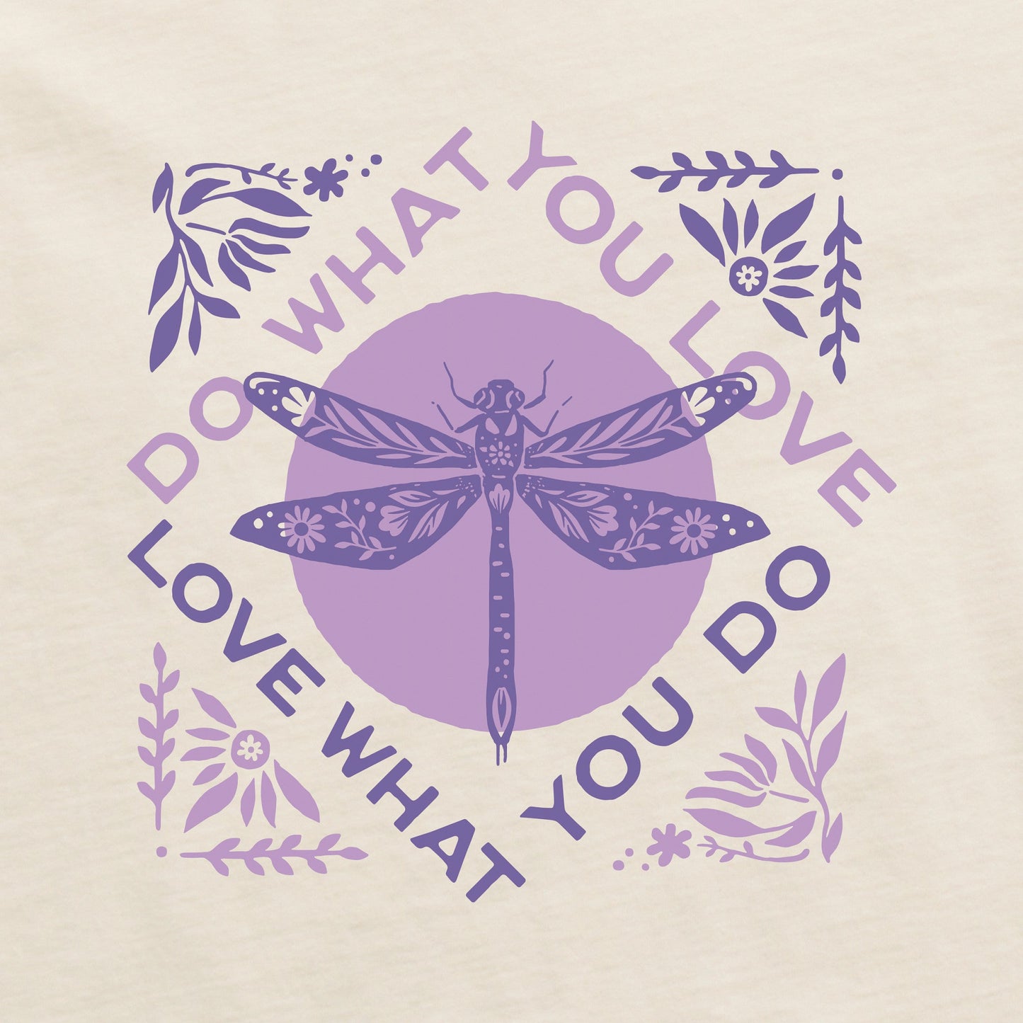 Women's Do What You Love Dragonfly Simply True Fleece Crew