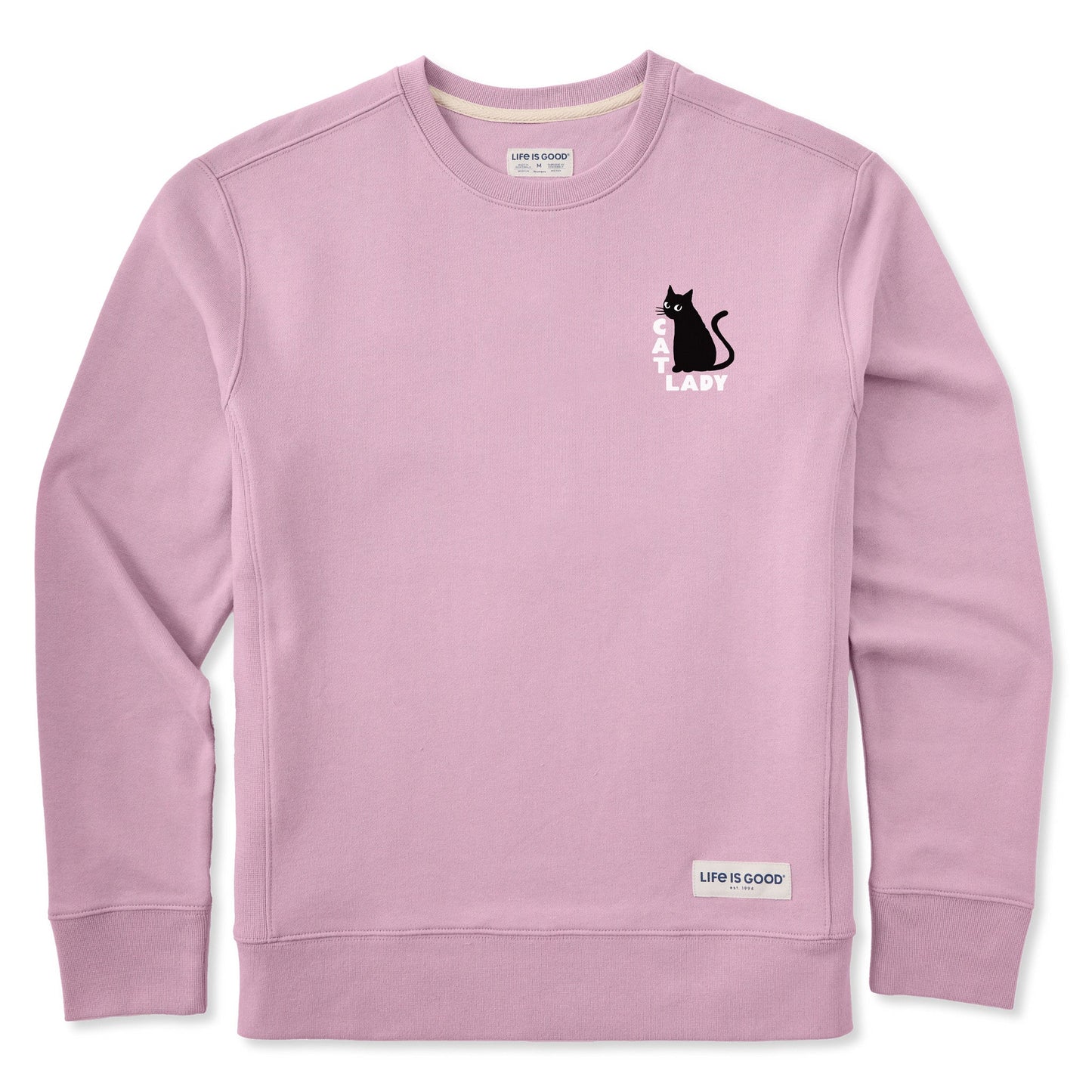 Women's Cat Lady Mini Simply True Fleece Crew