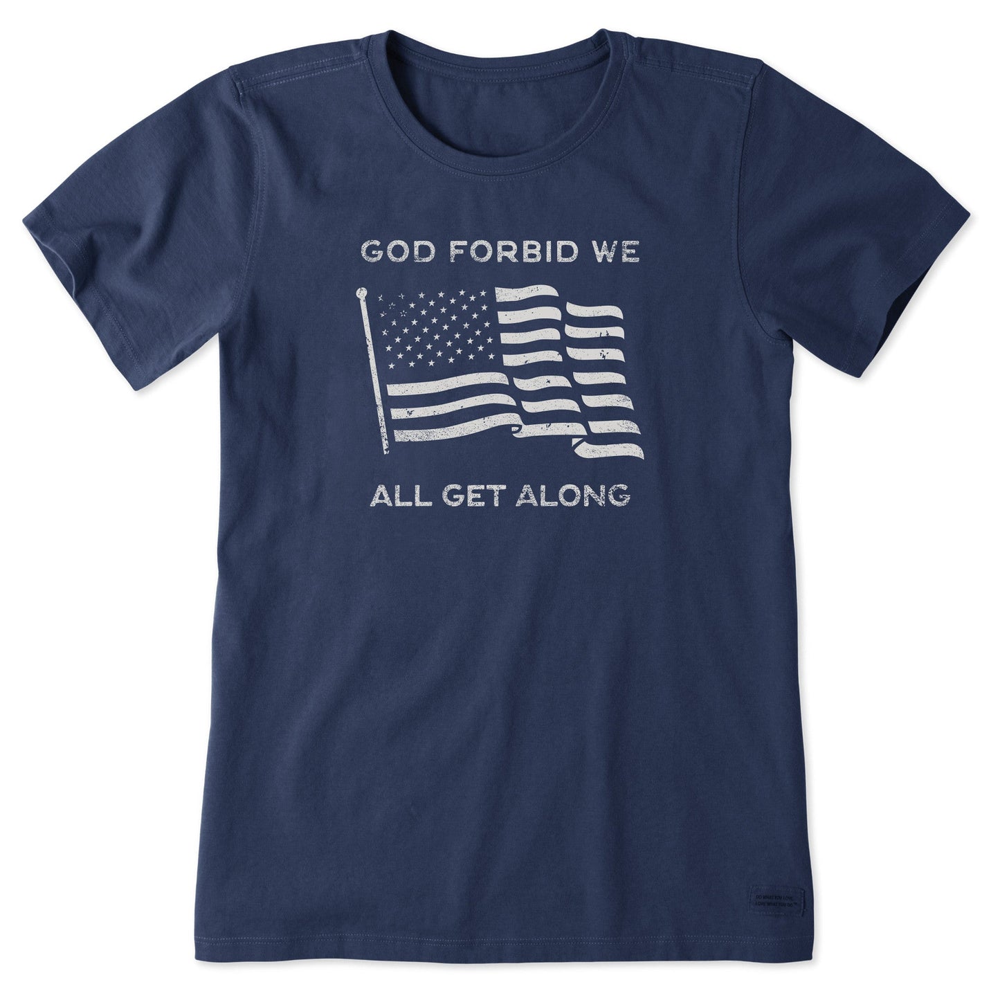 Women's For Forbid We All Get Along Short Sleeve Crusher Tee