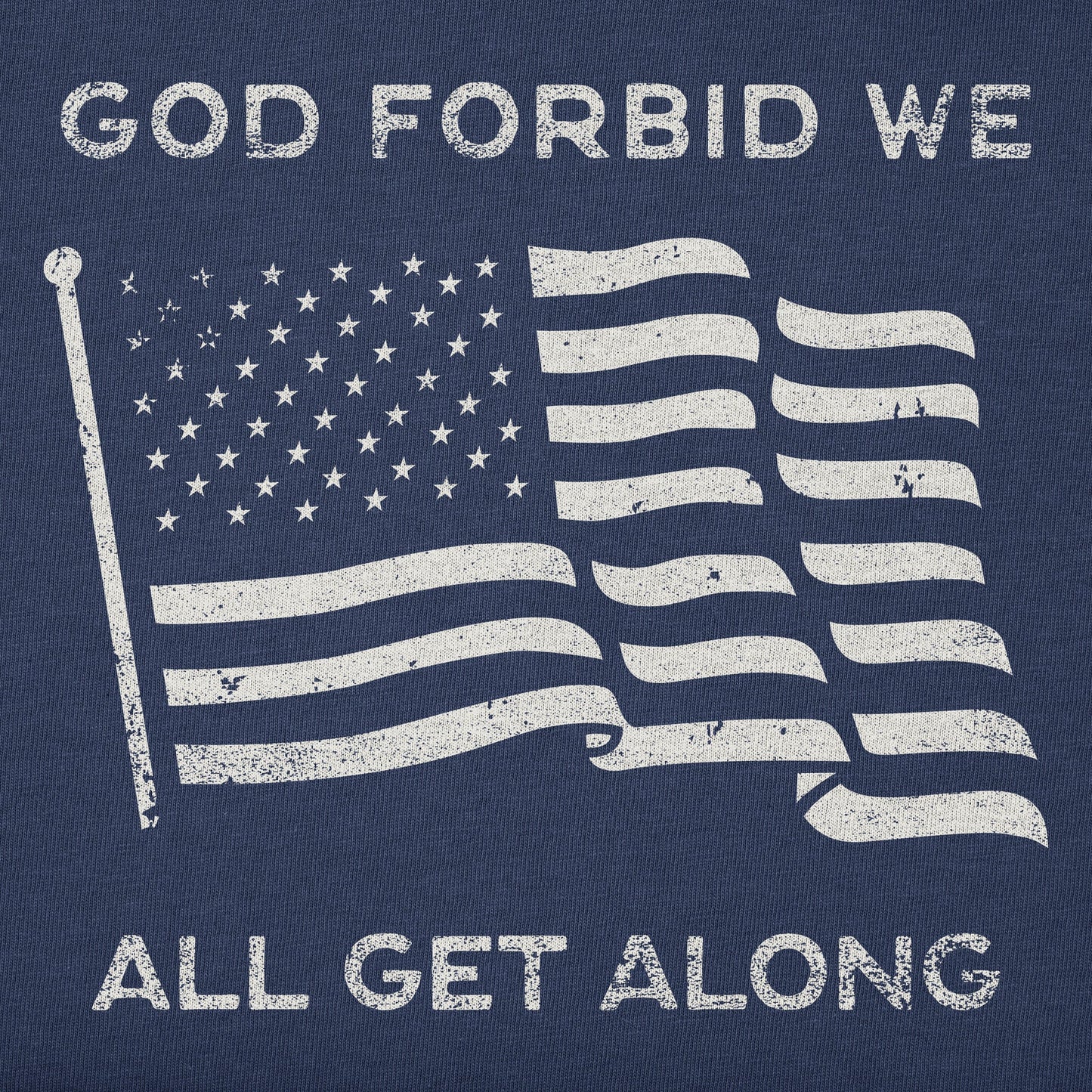 Women's For Forbid We All Get Along Short Sleeve Crusher Tee