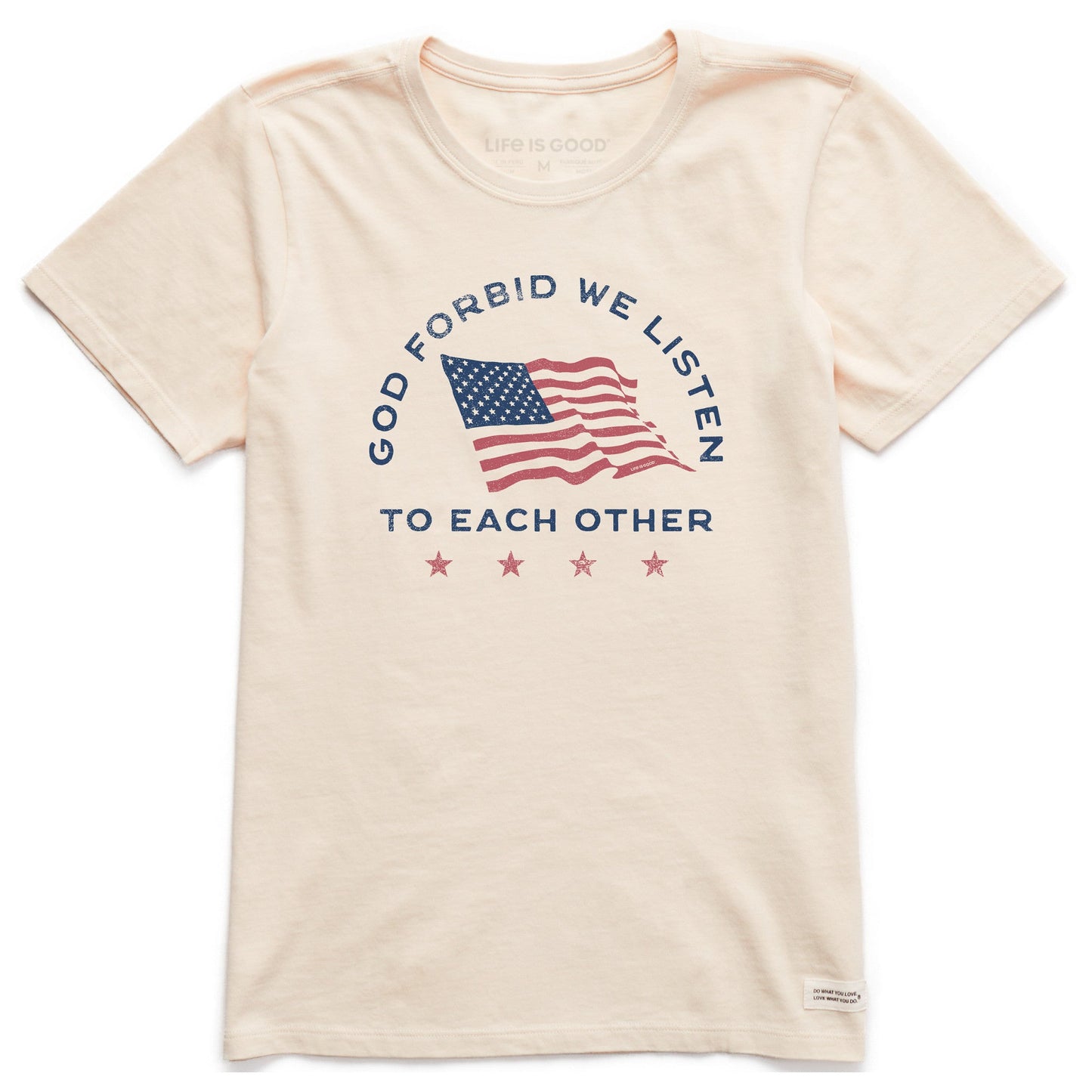 Women's God Forbid We Listen Short Sleeve Crusher Tee