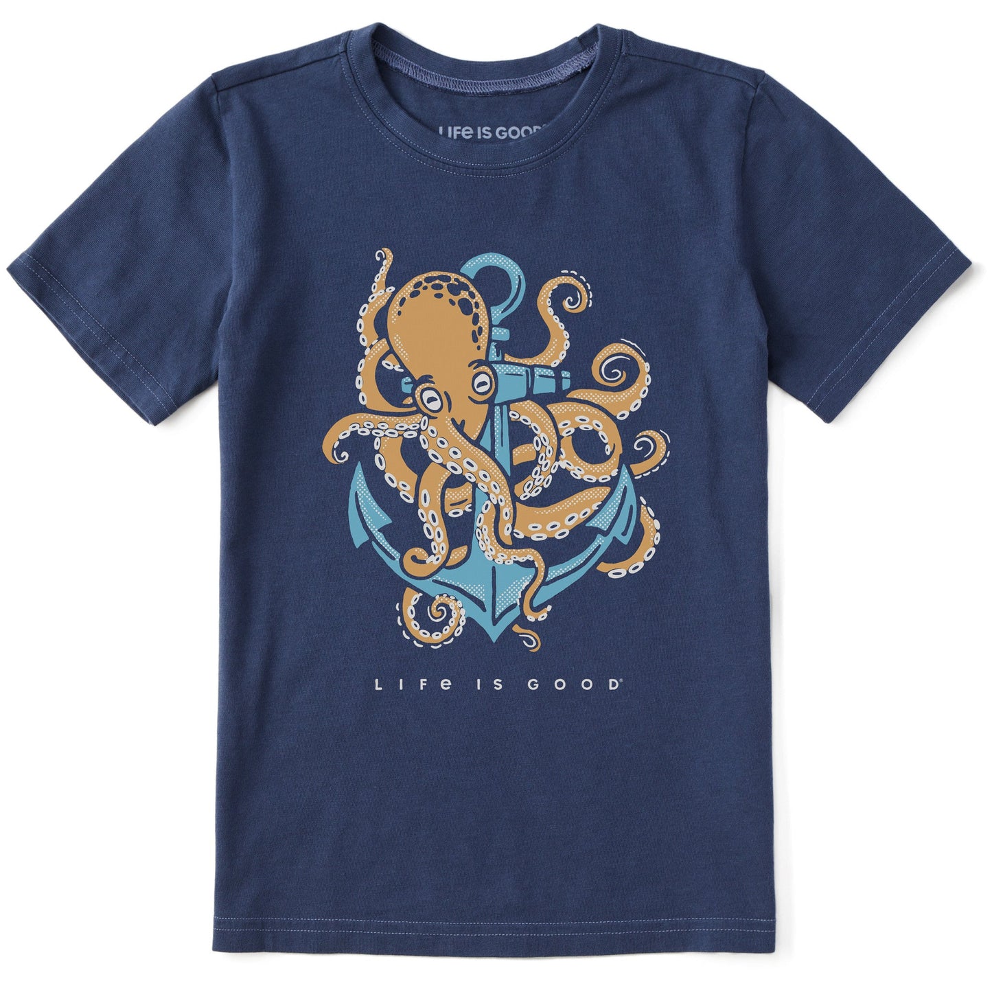 Kids Octopus Anchor Short Sleeve Crusher Tee