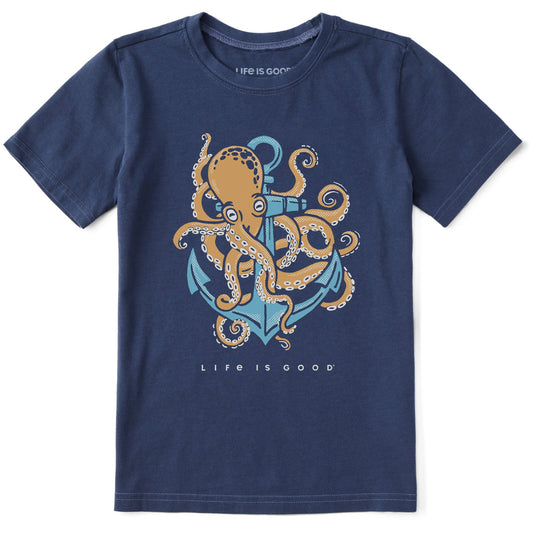 Kids Octopus Anchor Short Sleeve Crusher Tee