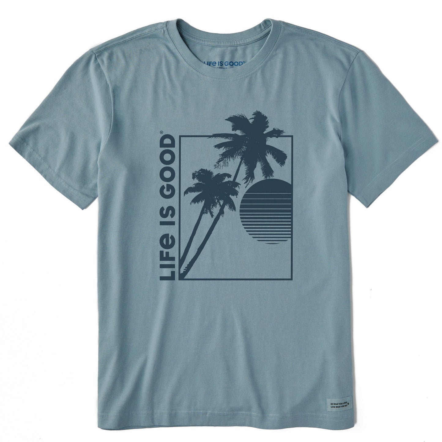 Men's Double Palm Sunset Short Sleeve Crusher Tee