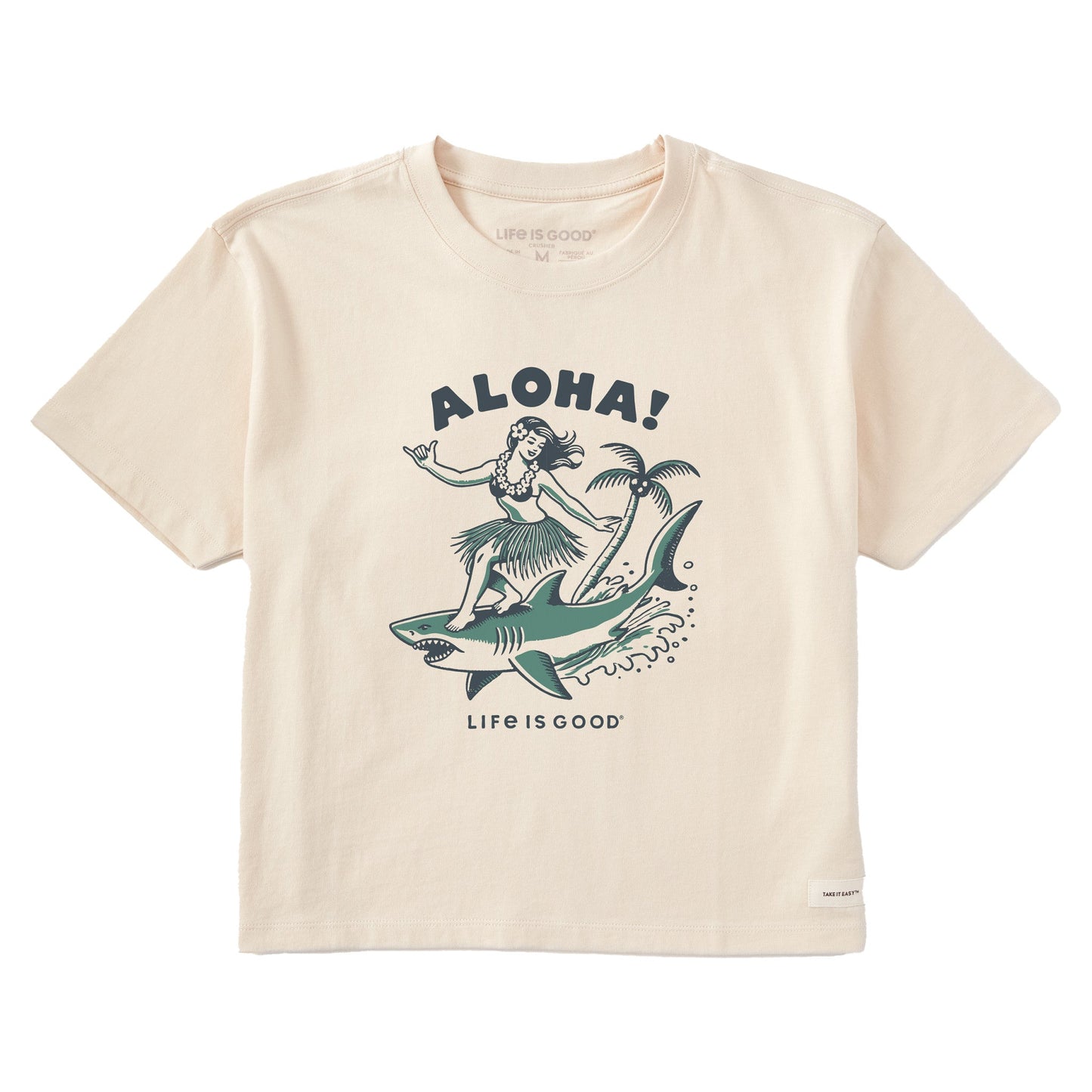 Women's Aloha Shark Short Sleeve Crusher Boxy Tee