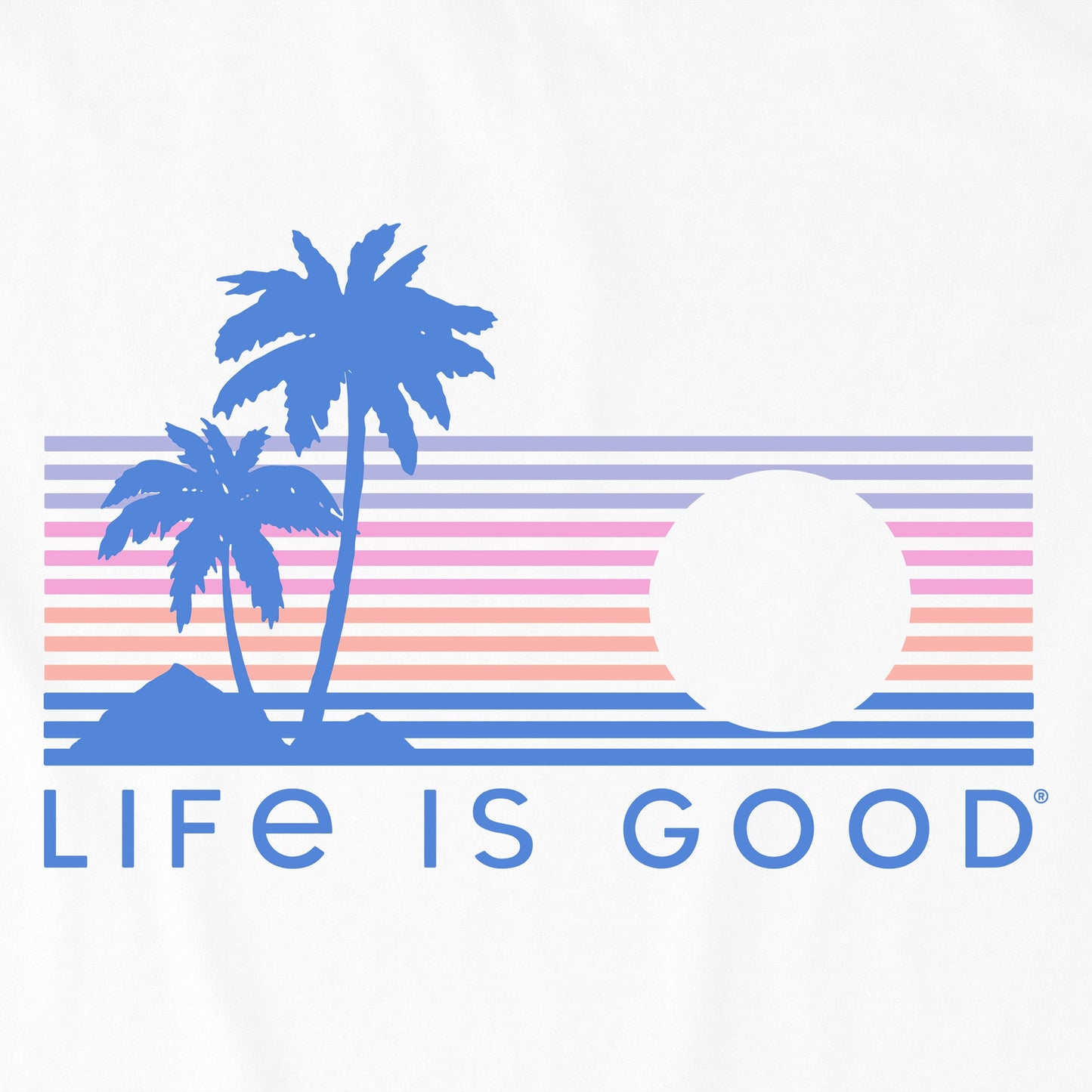 Women's Striped Sunset Short Sleeve Crusher Boxy Tee